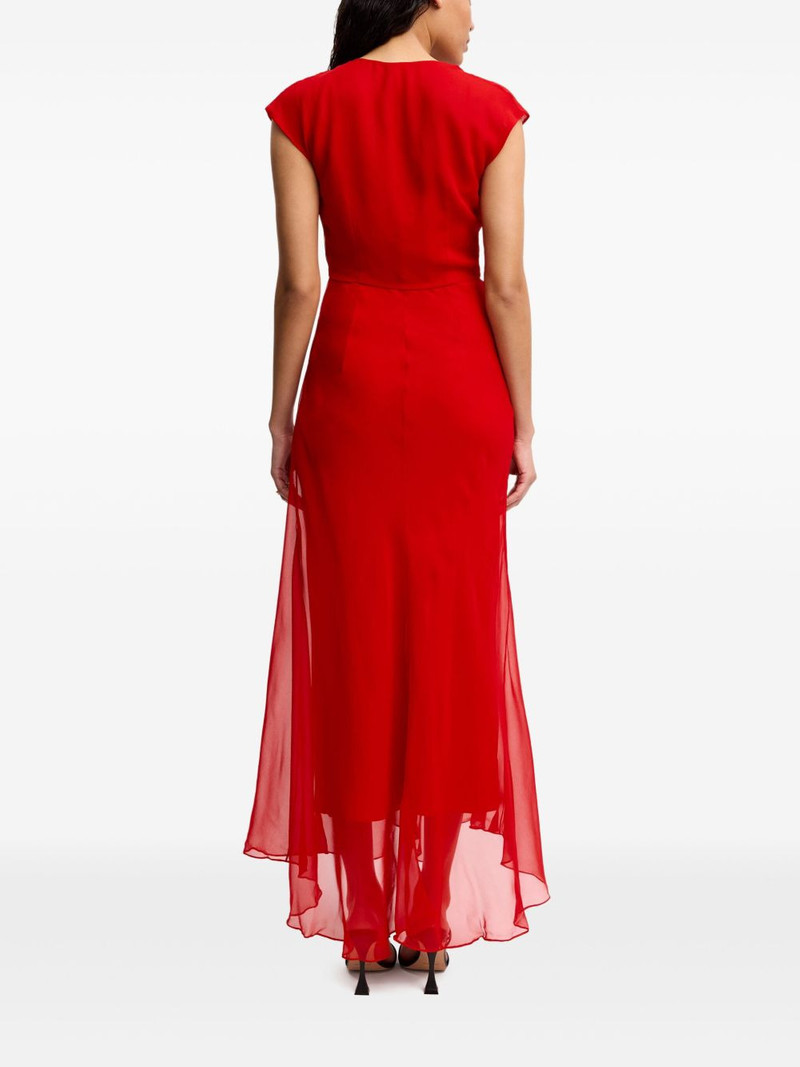 draped chiffon dress 4