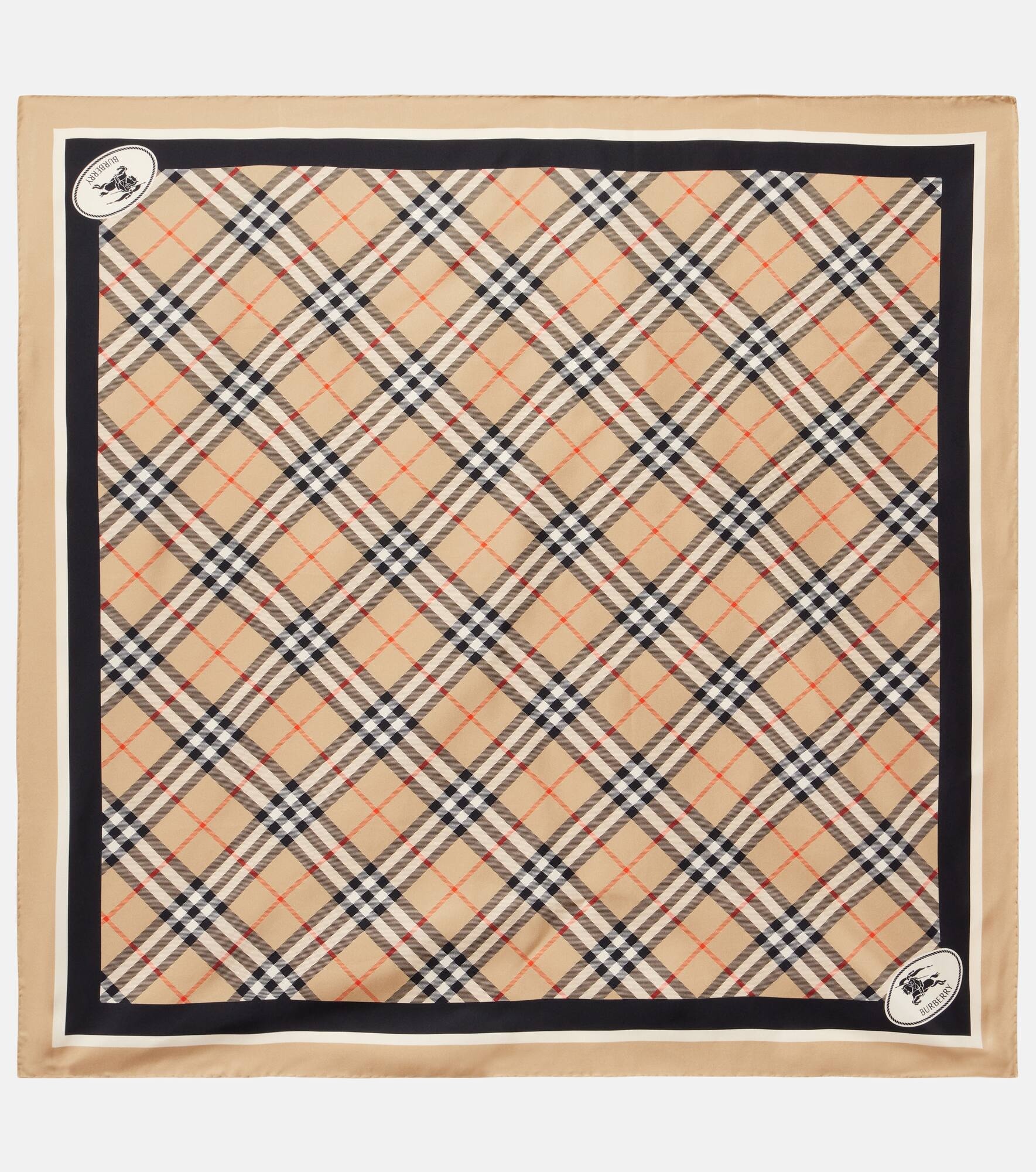 Burberry Check silk twill scarf - 1