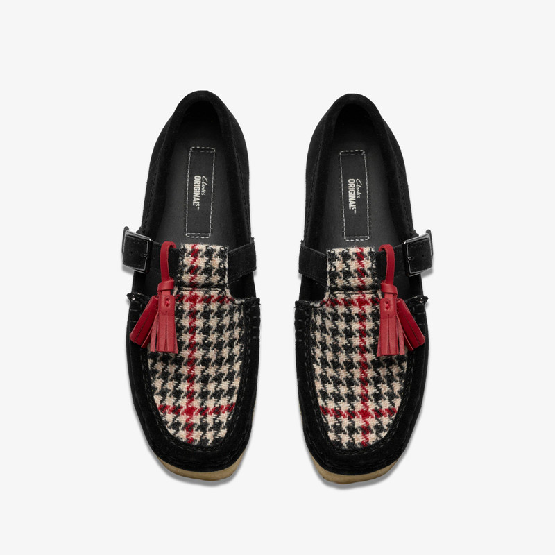 Wallabee T Bar Black Tweed Combination 8