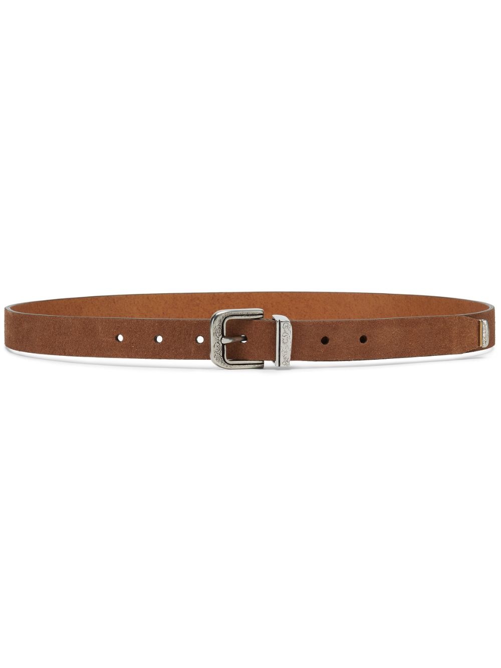 buckle-fastening leather belt - 1