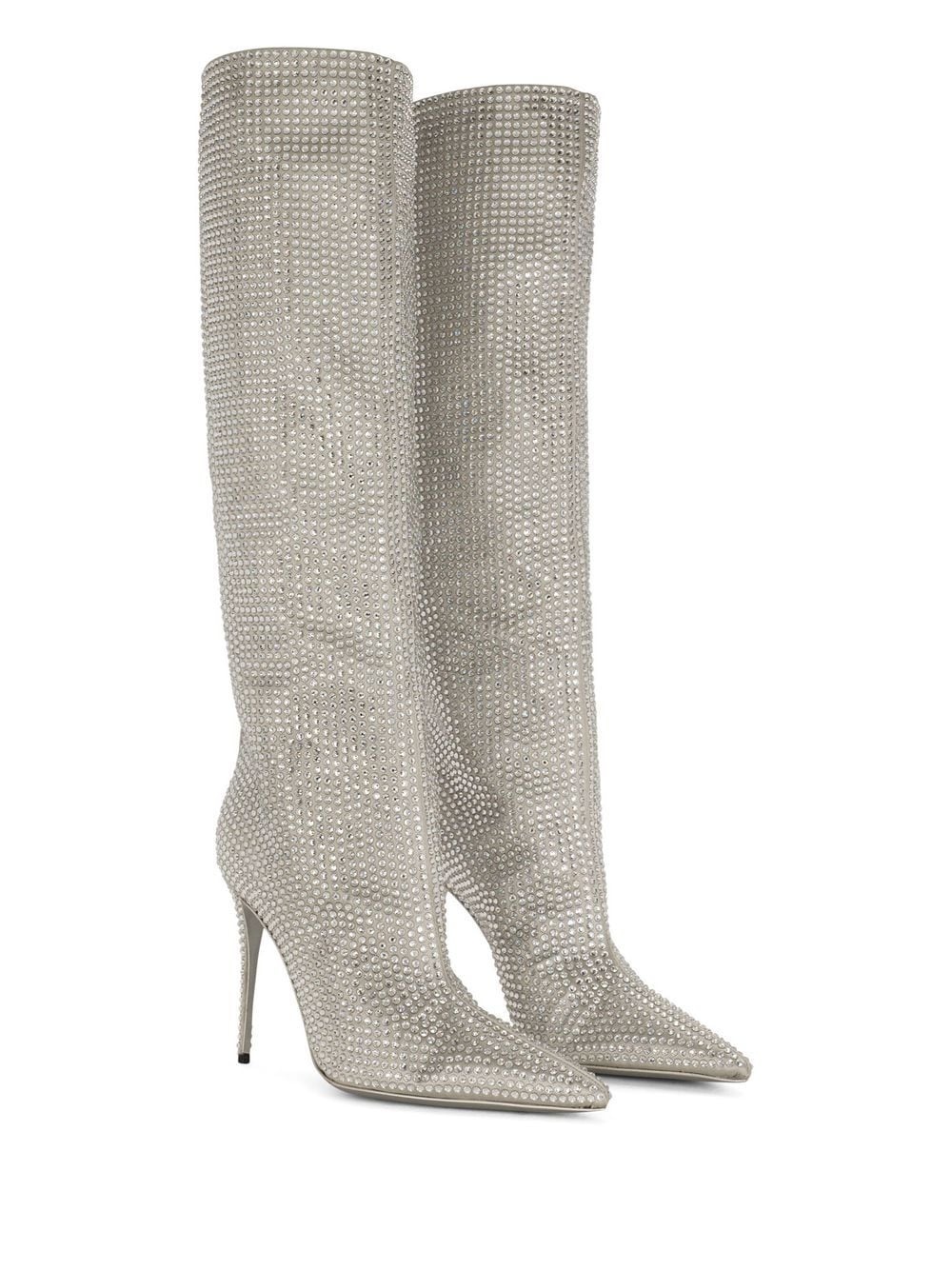 KIM DOLCE&GABBANA crystal-embellished knee-length boots - 2
