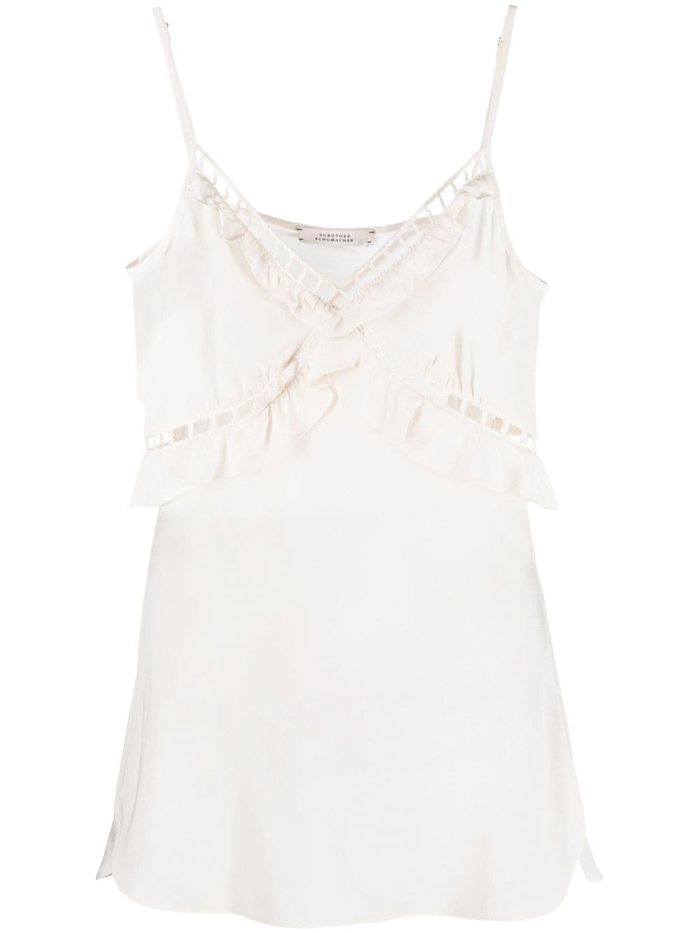 silk strappy vest top - 1