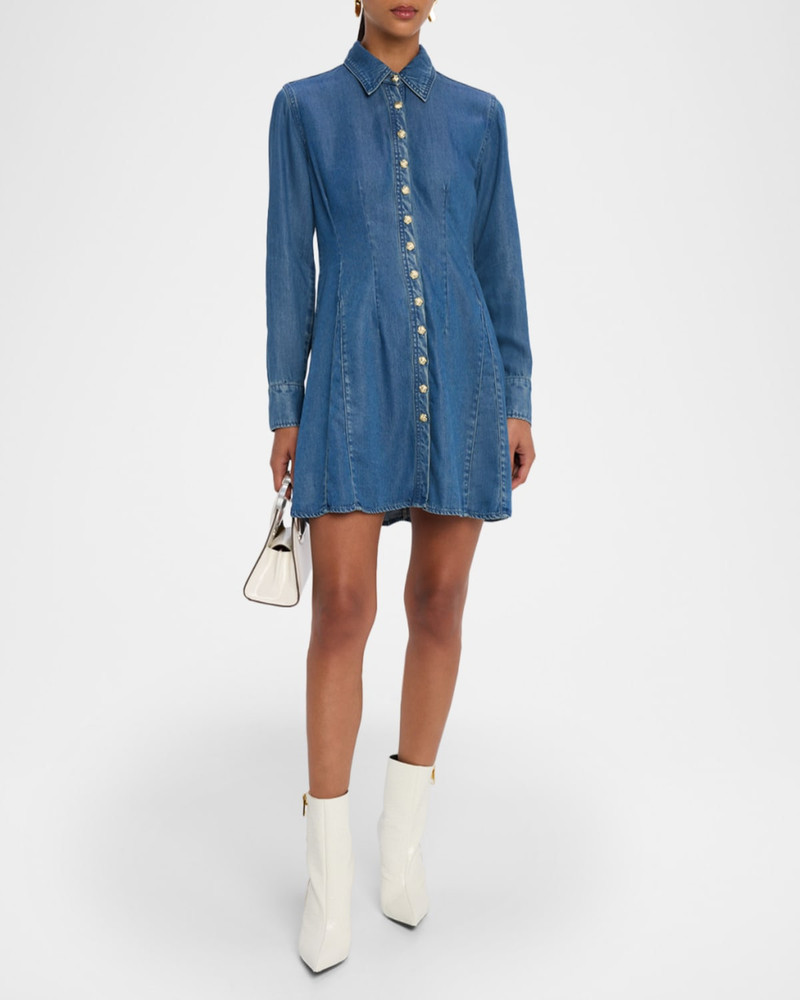 GENERATION LOVE Clemente Long-Sleeve Shirtdress outlook