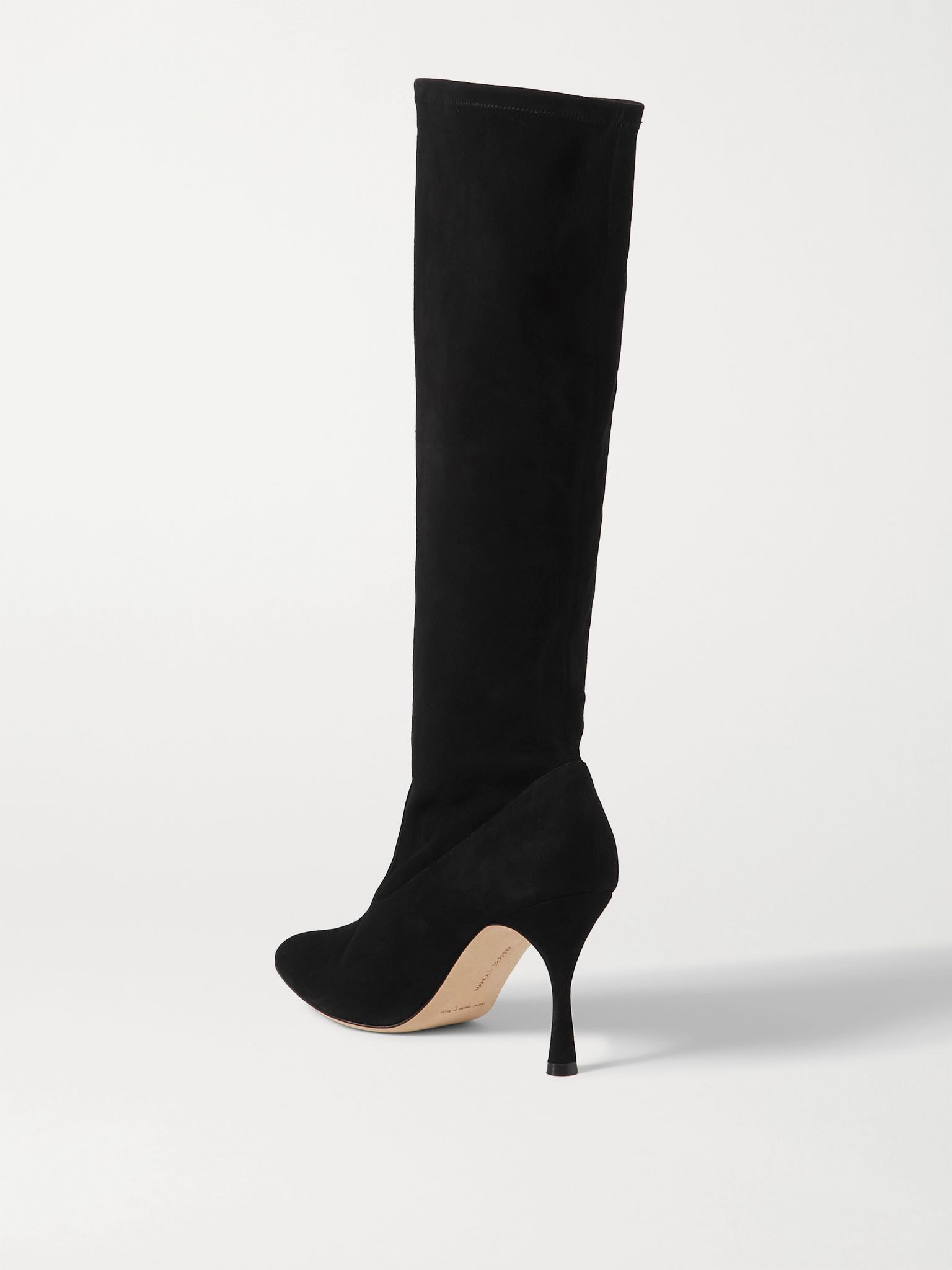 Pamfilo 90 stretch-suede knee boots Black - 3