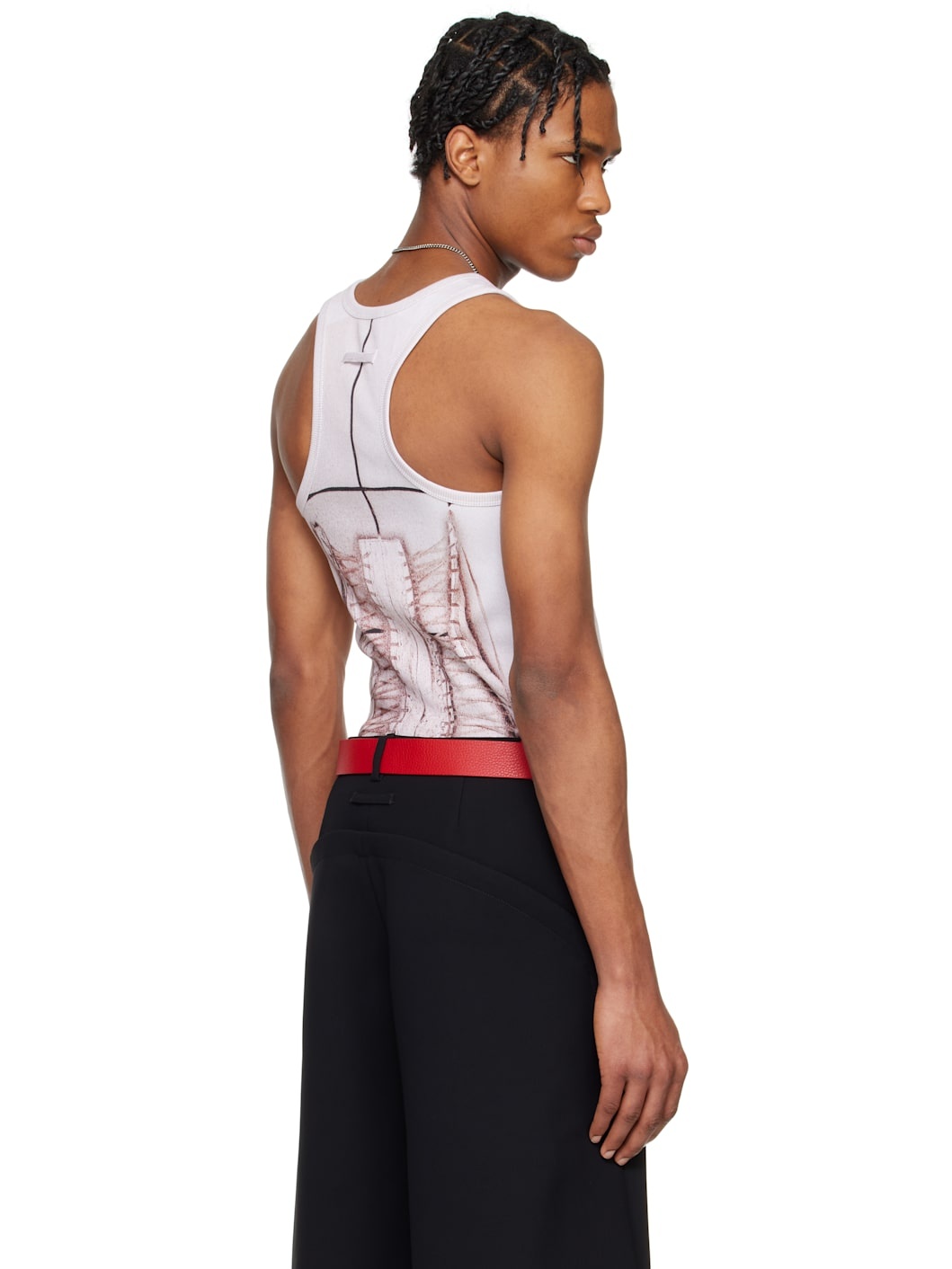 Pink 'The Corset Trompe-L'oeil' Tank Top - 3