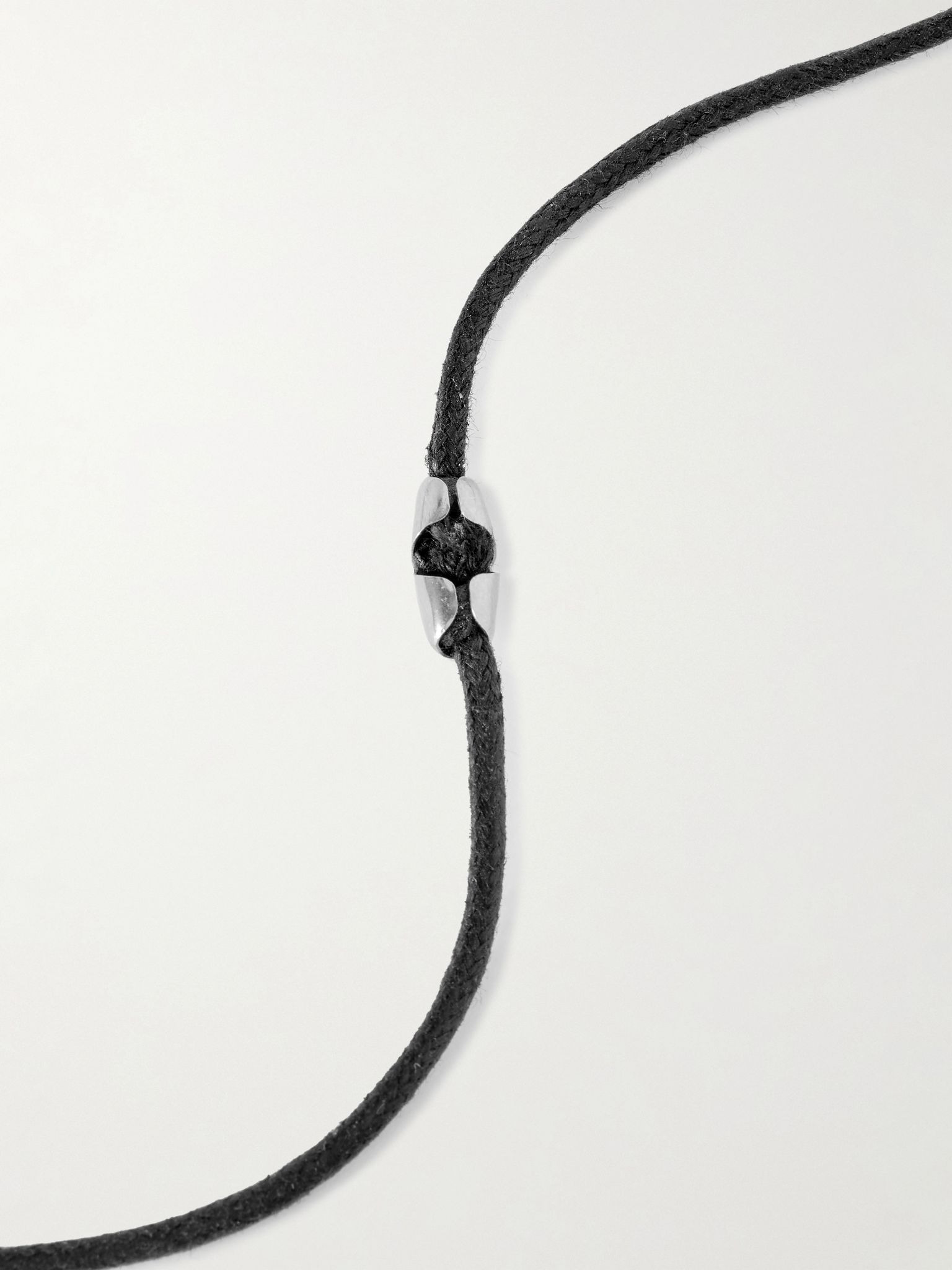 The Birth of Venus sterling silver and cord necklace Silver - 3