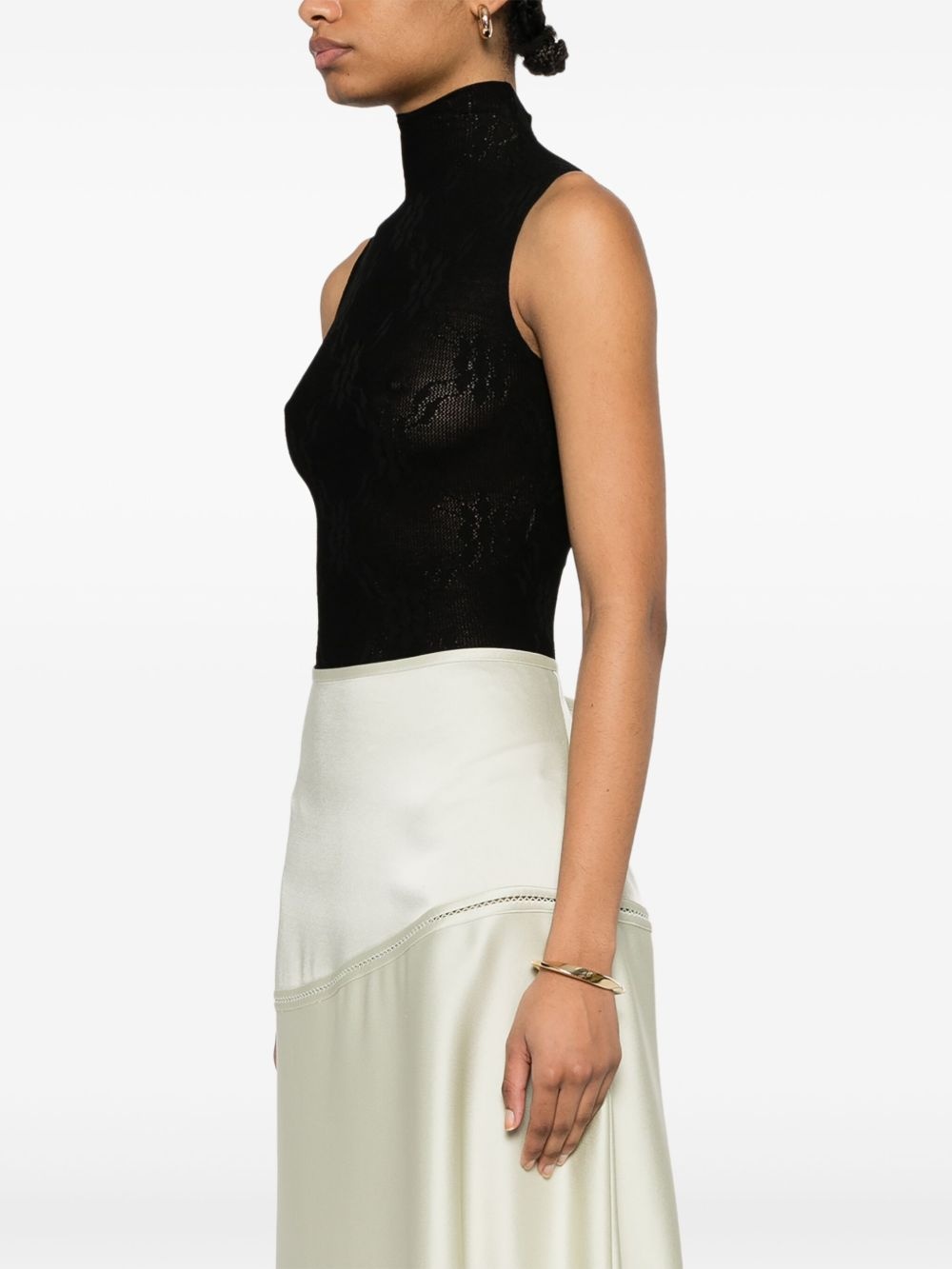sleeveless high-neck bodysuit - 3