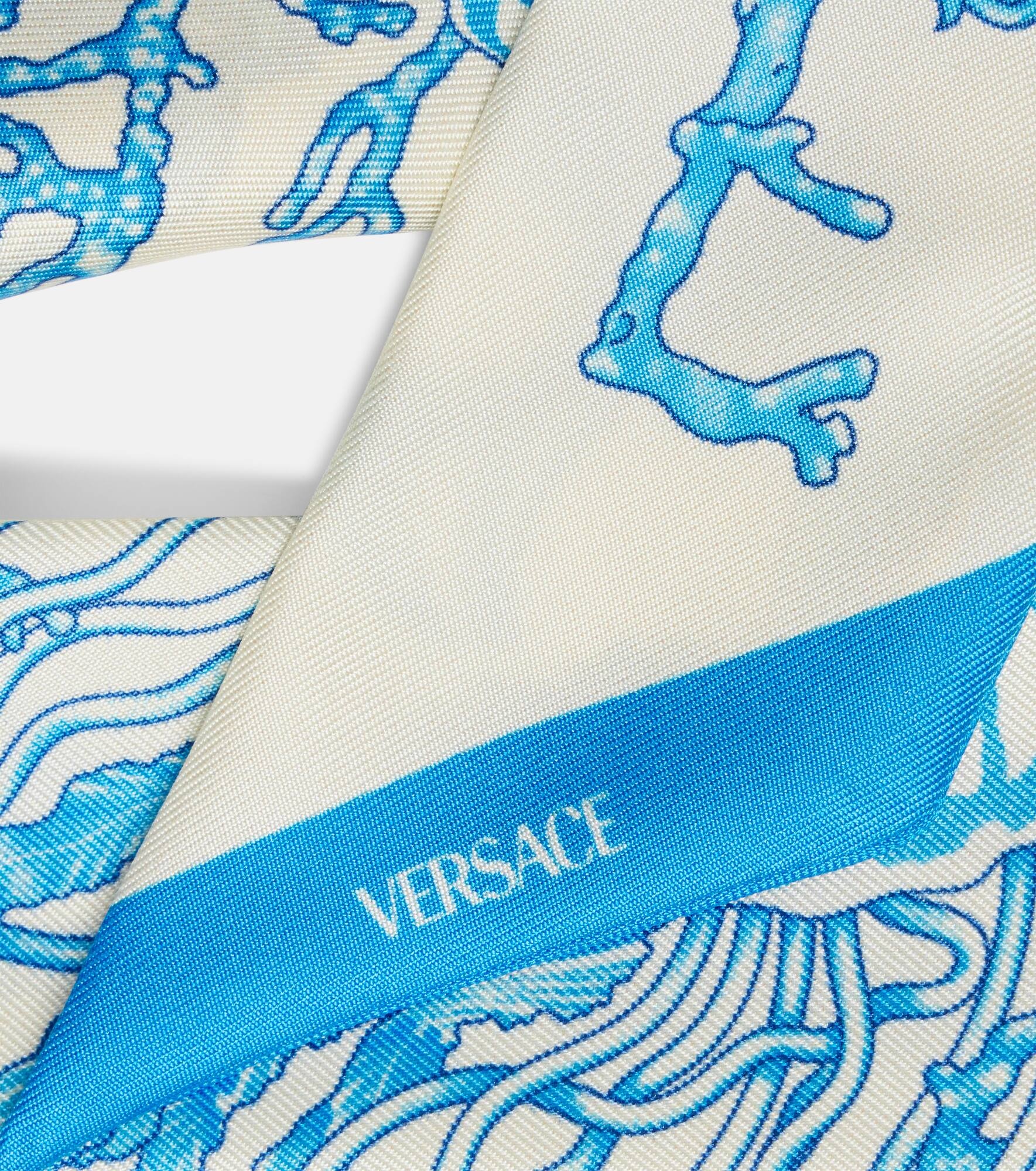 Underwater Barocco silk twill scarf - 3