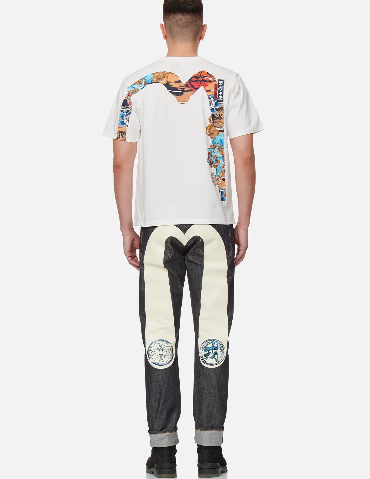 Daicock Print with Embroidered Kamon Carrot Fit Jeans #2017 - 5