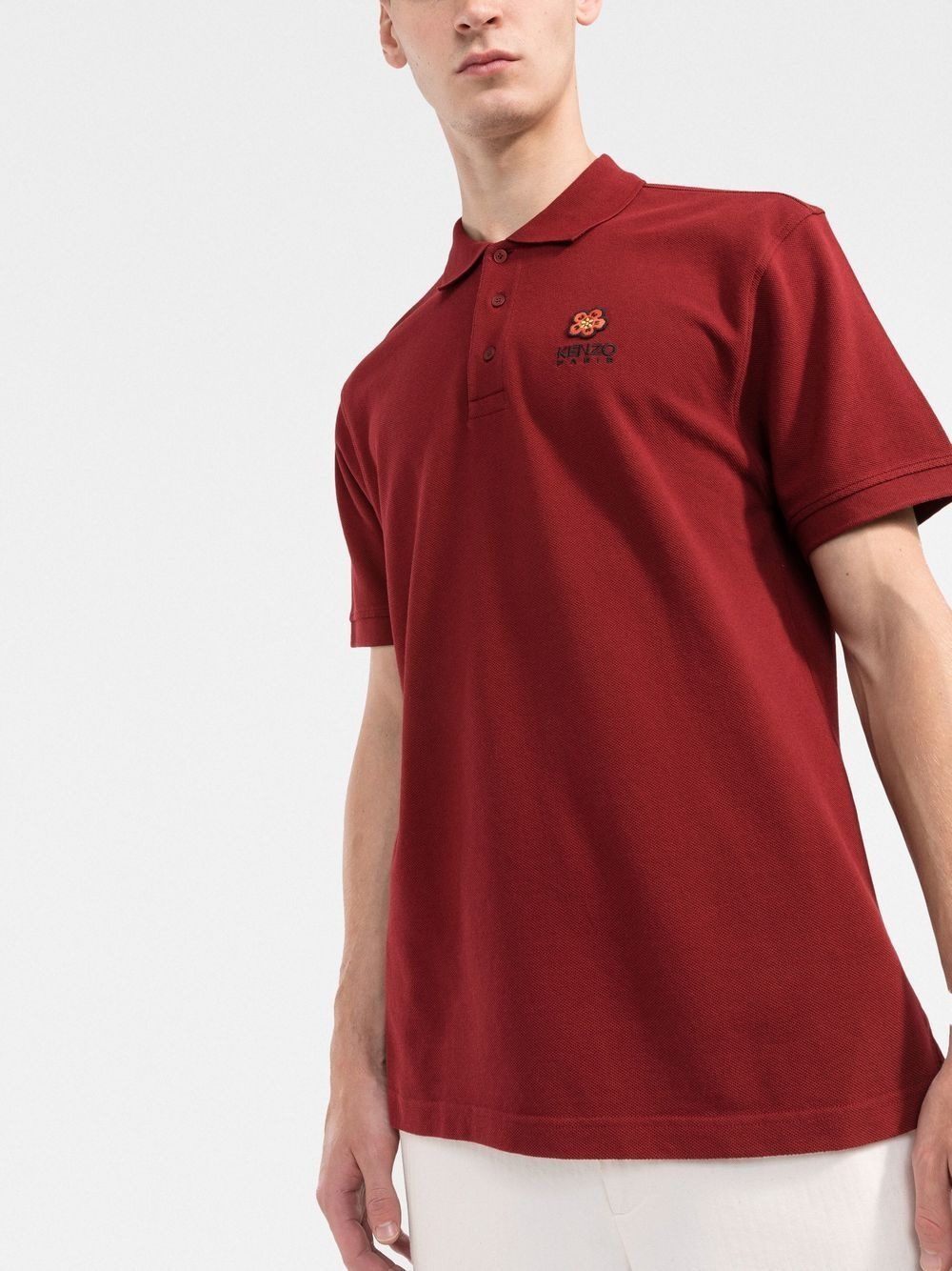 embroidered logo polo shirt - 3