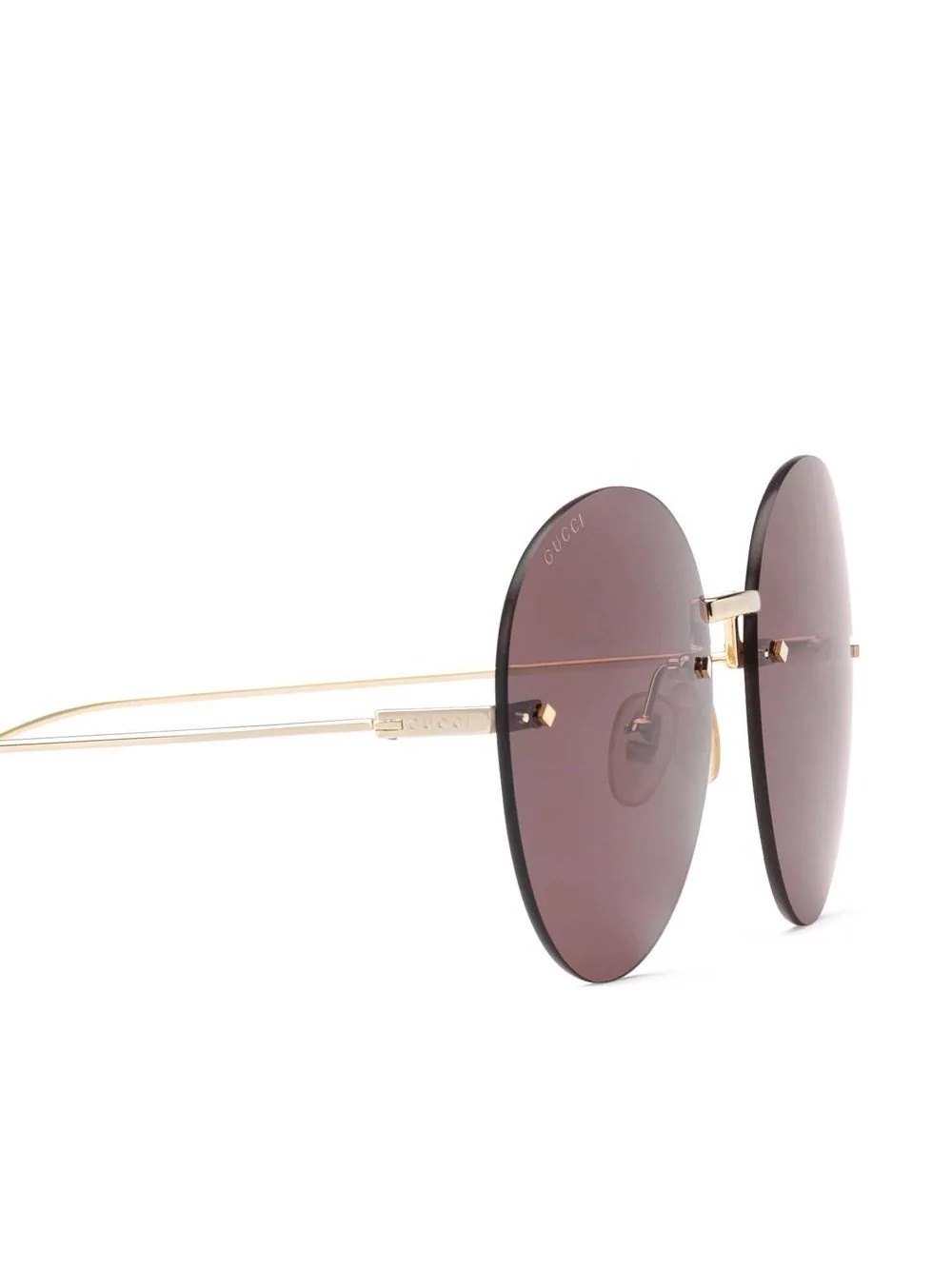 frameless round sunglasses - 3