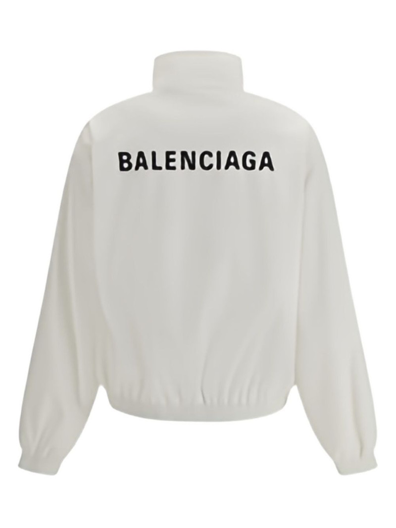 BALENCIAGA logo-detail zip-up jacket outlook