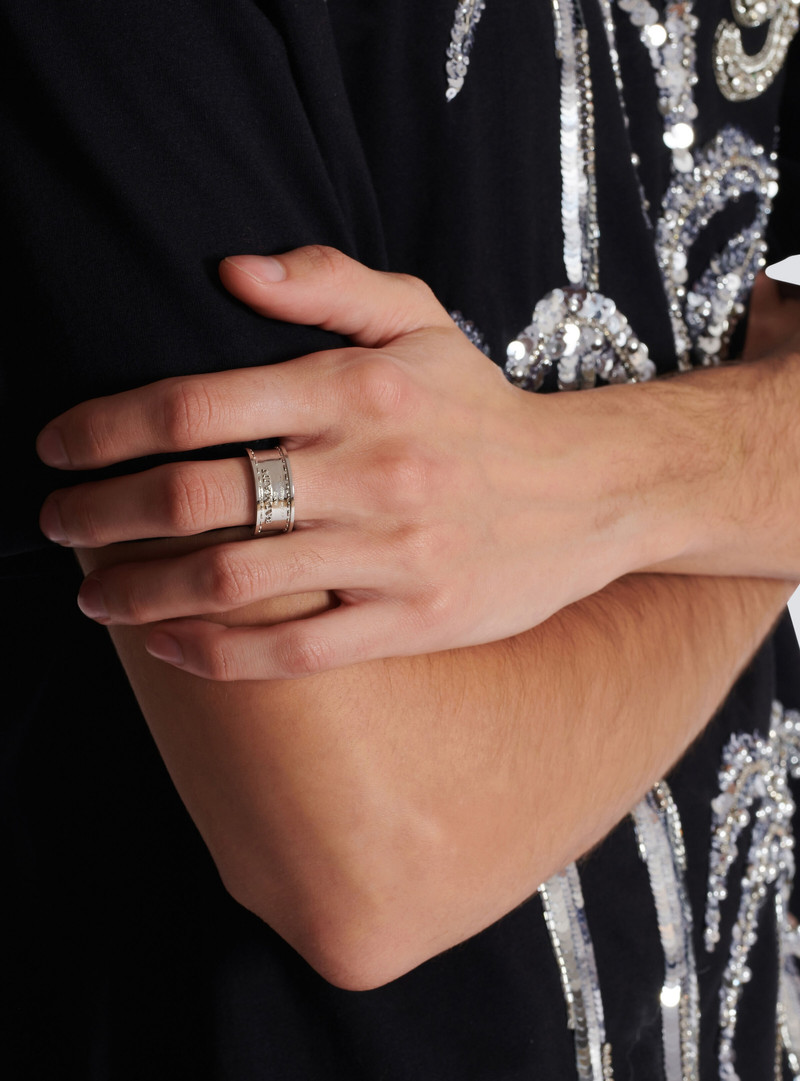 Balmain Signature Tubular brass ring outlook