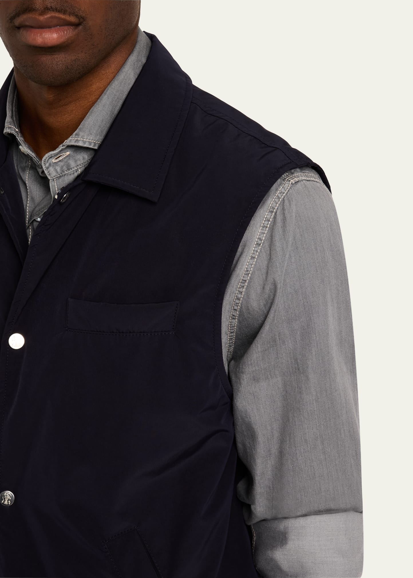 Men's Water Resistant Snap-Front Vest - 5