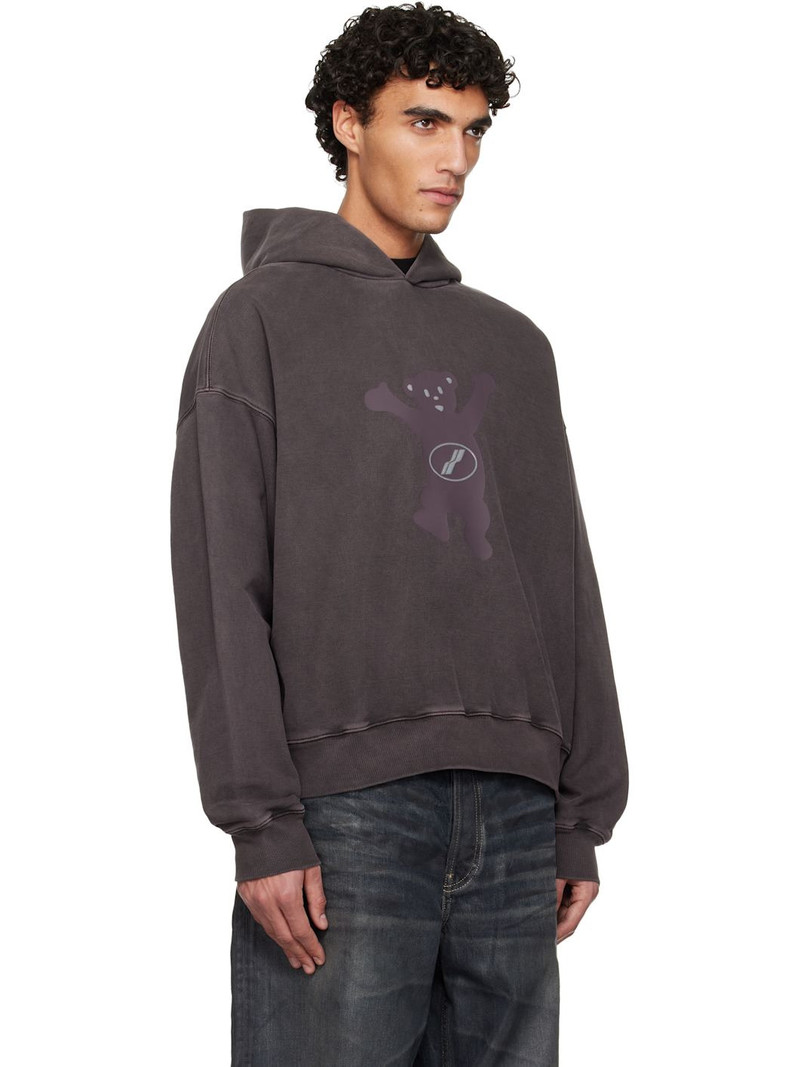 Gray Pigment New Teddy Logo Hoodie 2