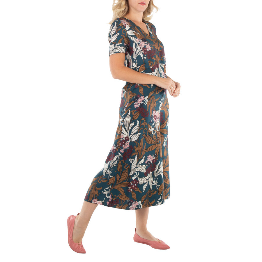 Max Mara Ladies China Blue Paola Printed Silk Dress - 5