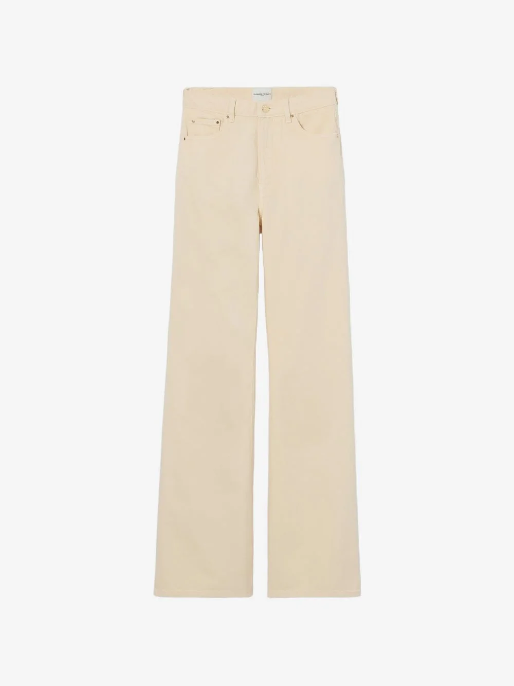 high-waisted flared denim jeans - 1