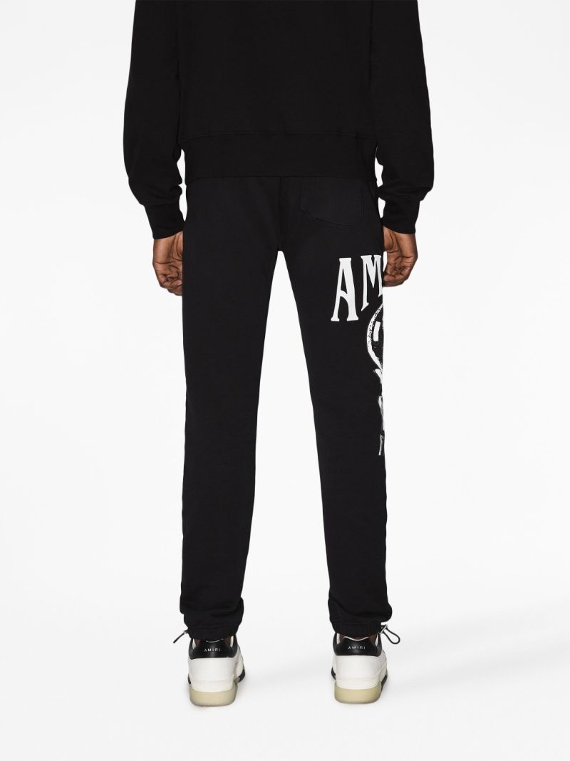 graphic-print cotton track pants - 4