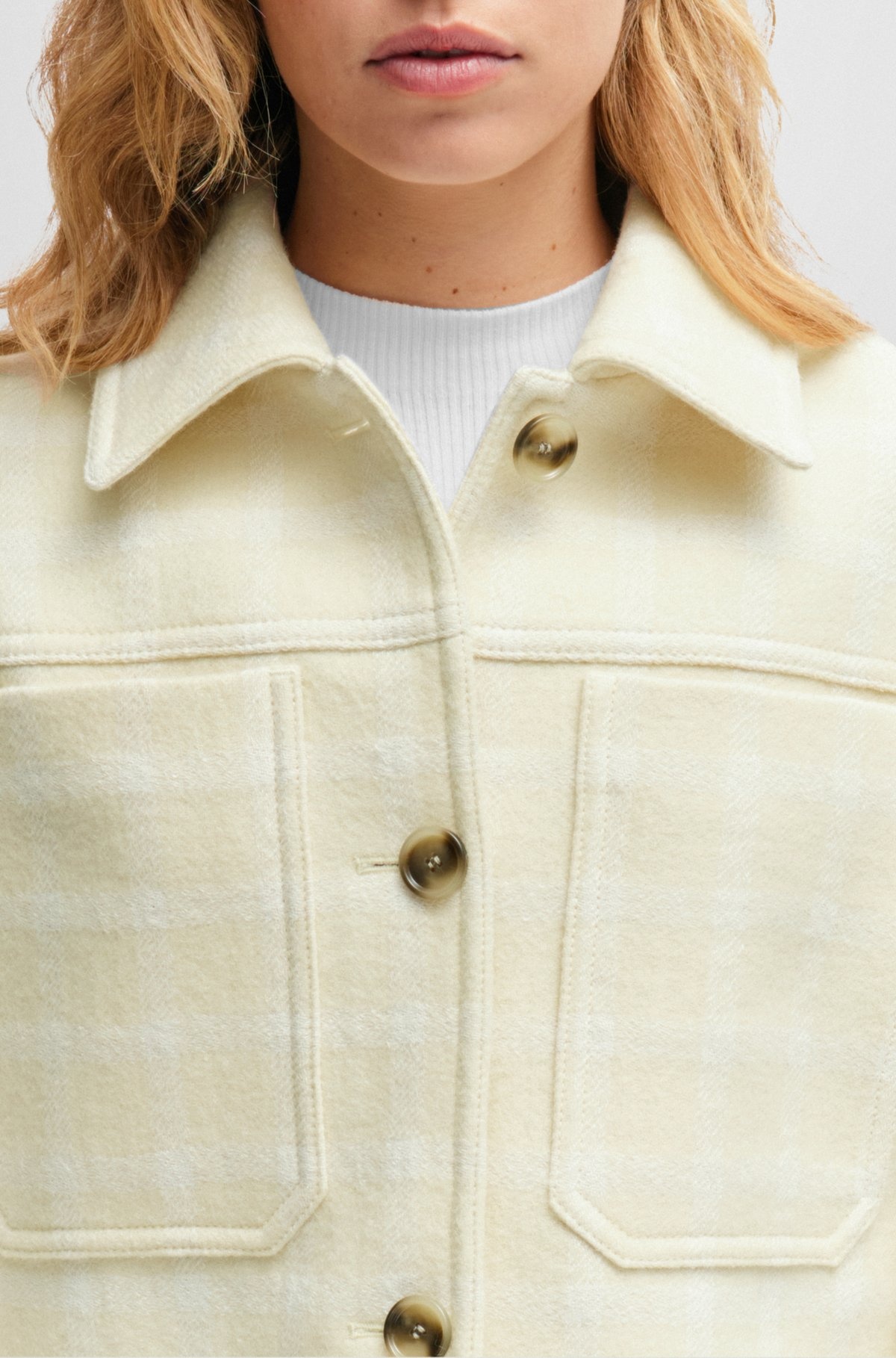 RELAXED-FIT JACKET IN ITALIAN CHECKED CLOTH - 5