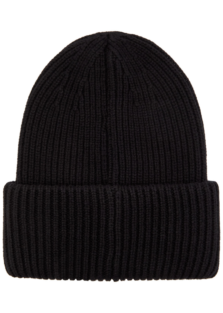 Moncler Logo Ribbed Wool and Cashmere-blend Beanie - 2