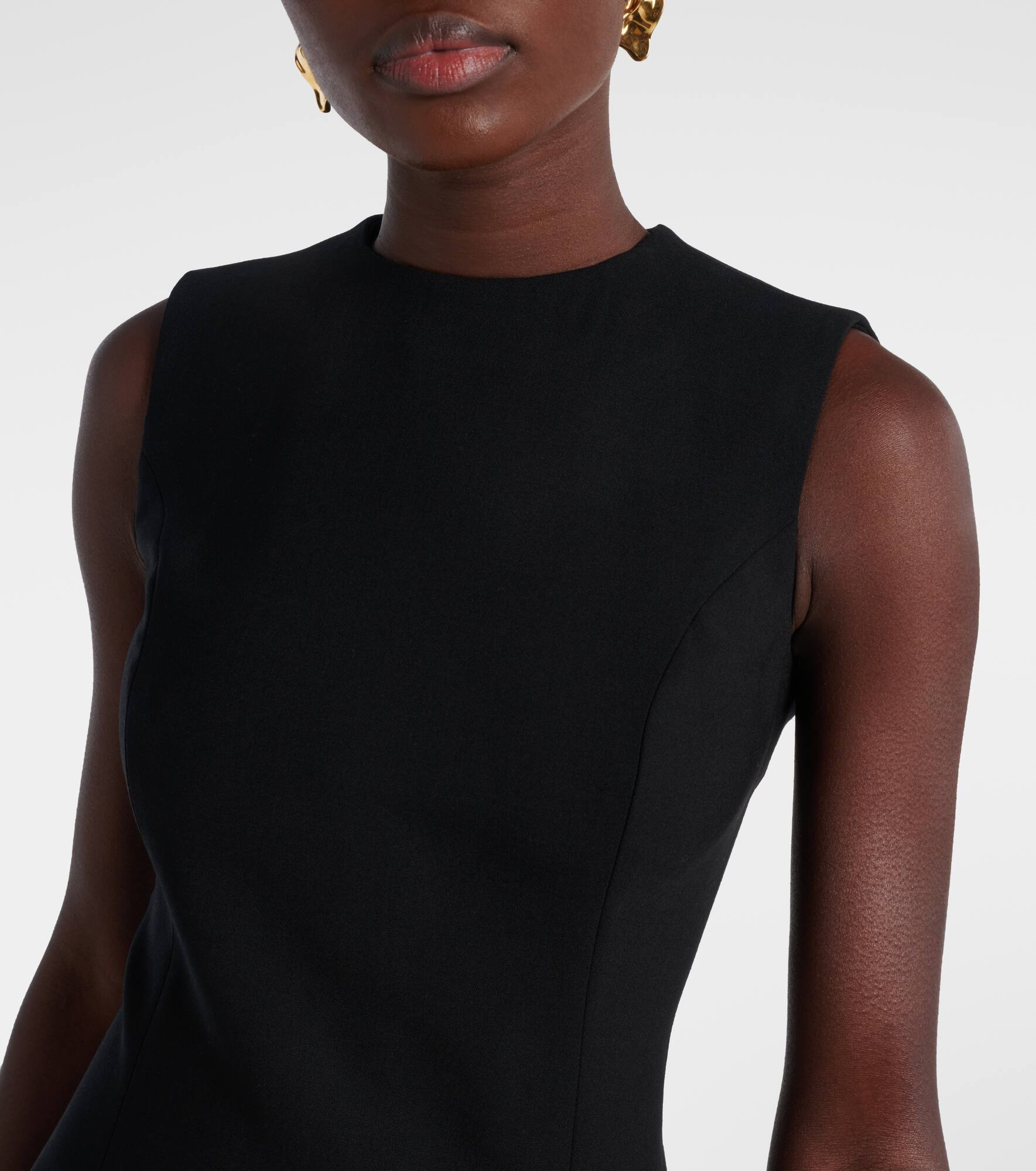 Embellished wool-blend cocktail dress - 4