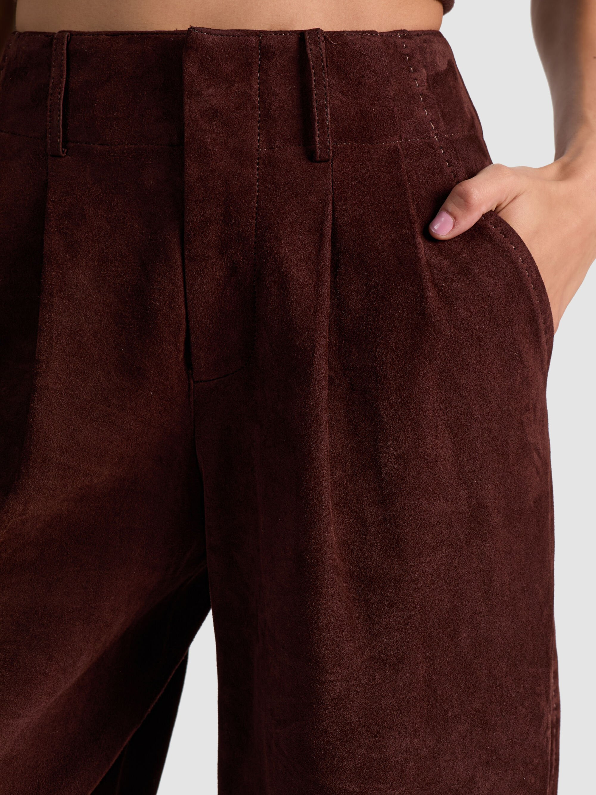 ELOISE SUEDE GAUCHO PANT - 5