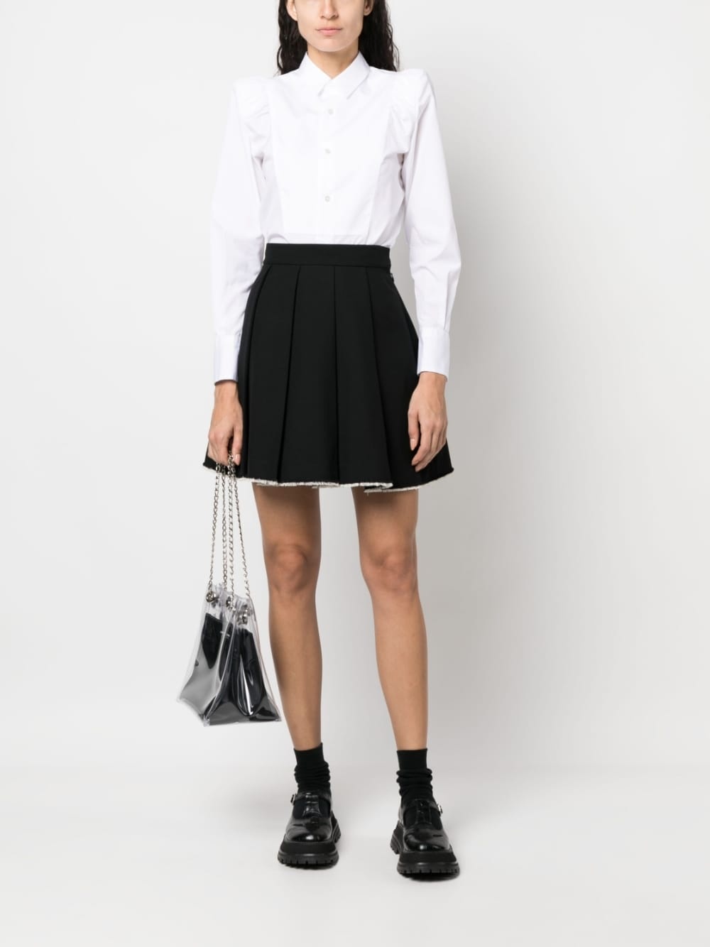puff-sleeve cotton shirt - 2