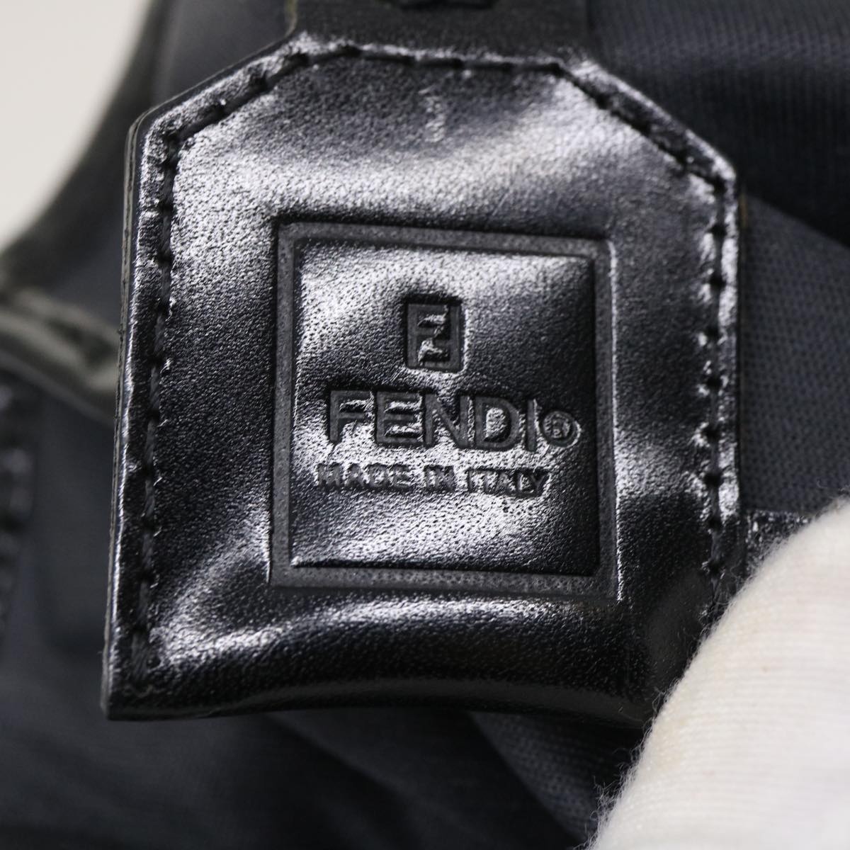 FENDI Zucca Canvas Hand Bag Black - 10
