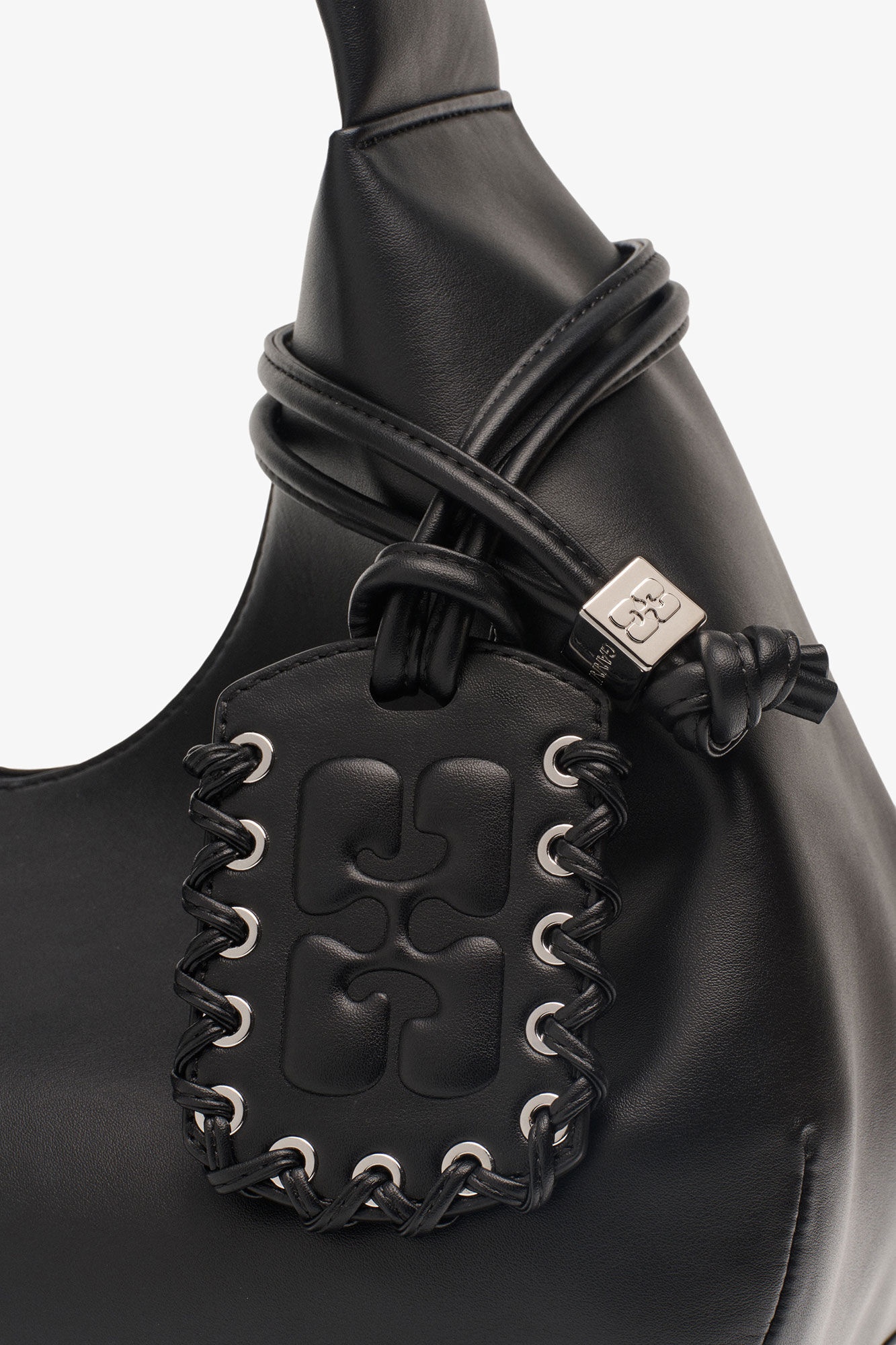 BLACK MEDIUM HOBO BAG - 5
