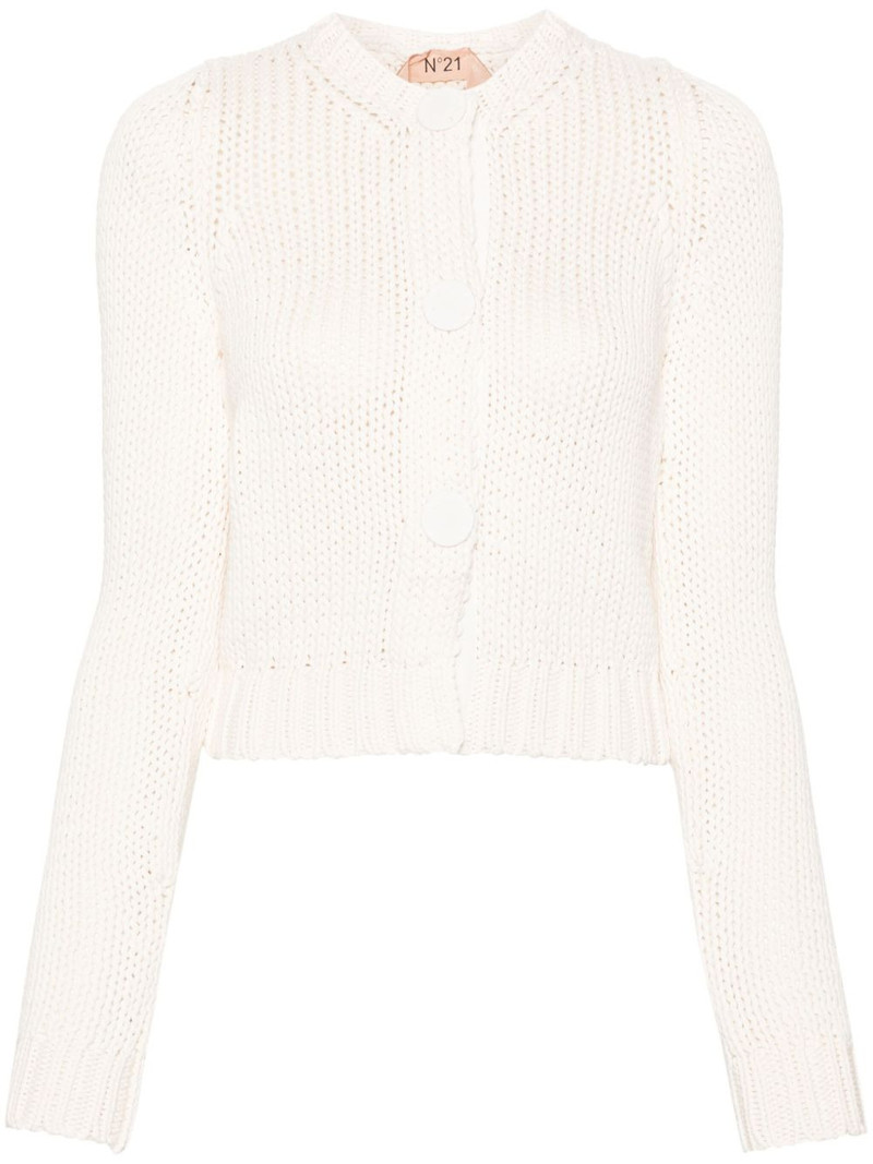 press-stud chunky-knit cardigan 1