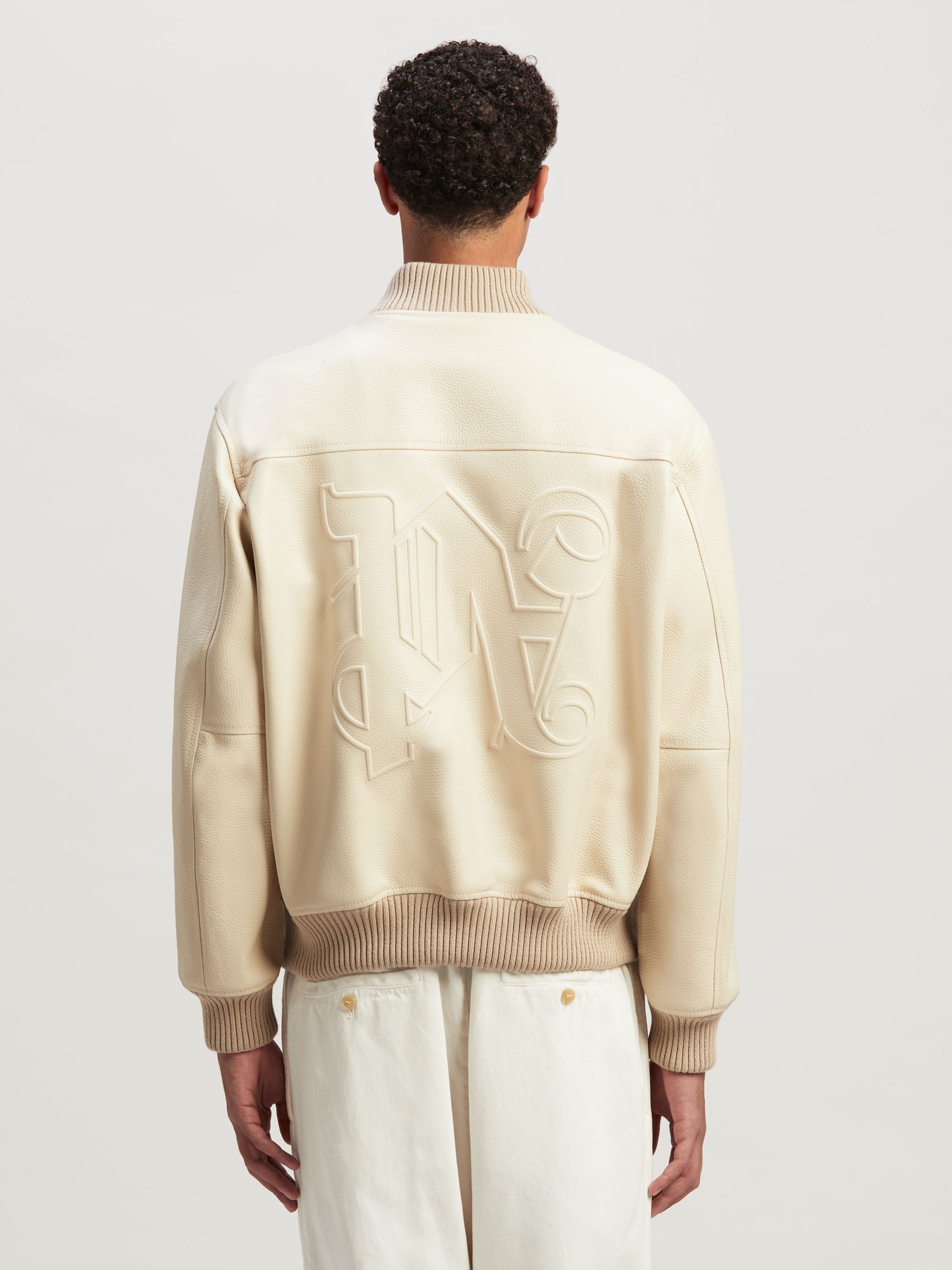 Monogram Leather Bomber - 5