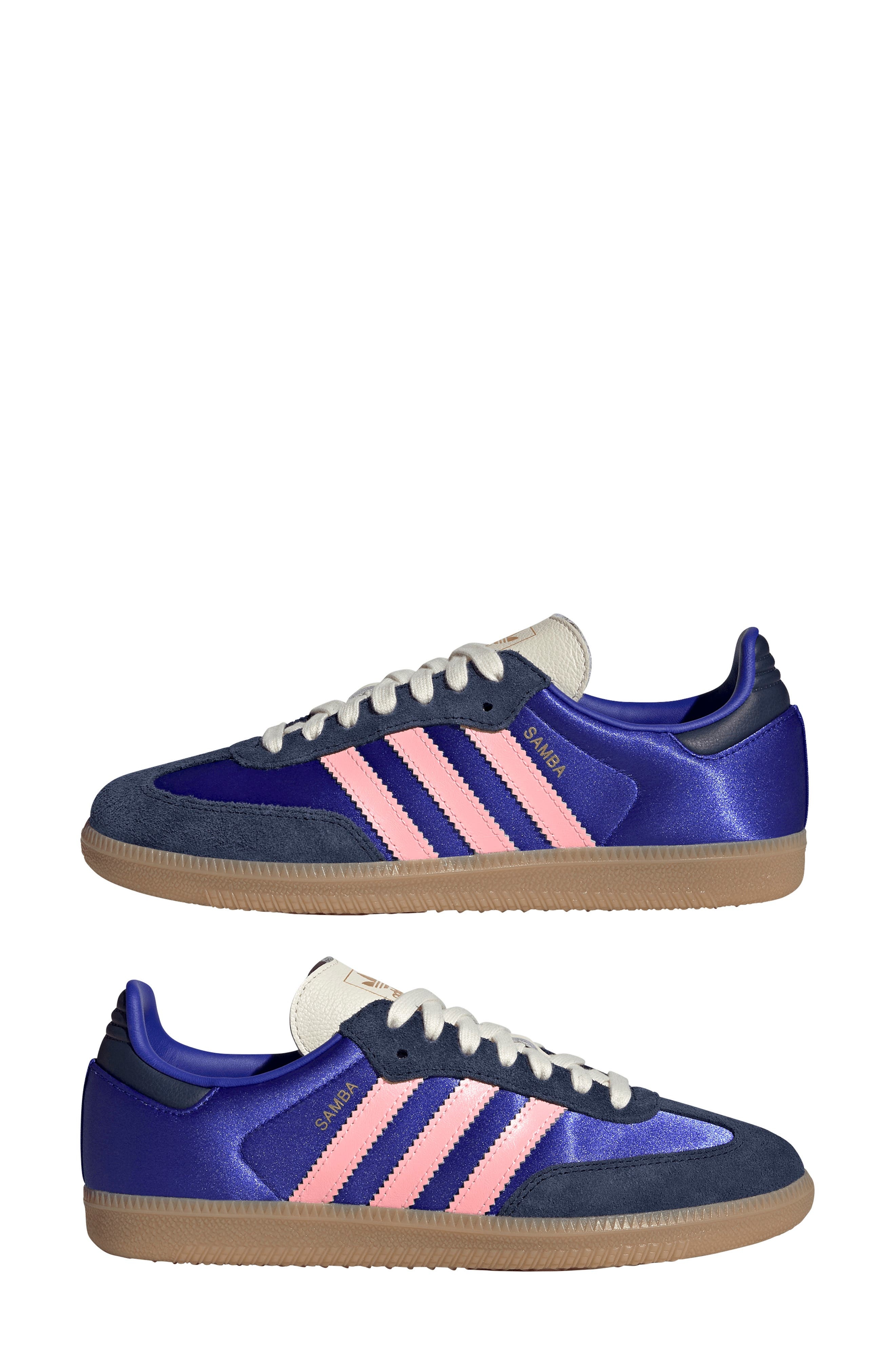 adidas Samba OG Sneaker in Lucid Blue/Night Indigo/Gum at Nordstrom - 8