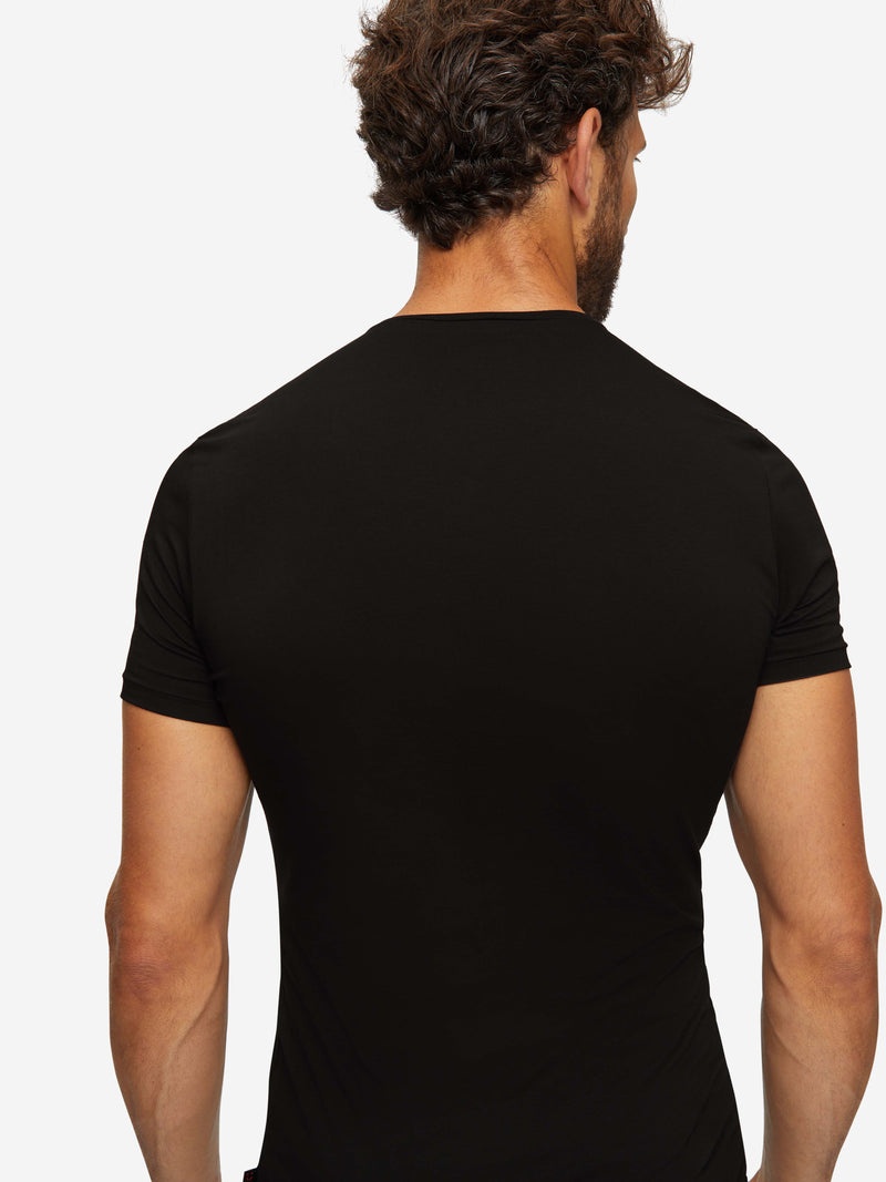 Men's Underwear T-Shirt Jack Pima Cotton Stretch Black - 4