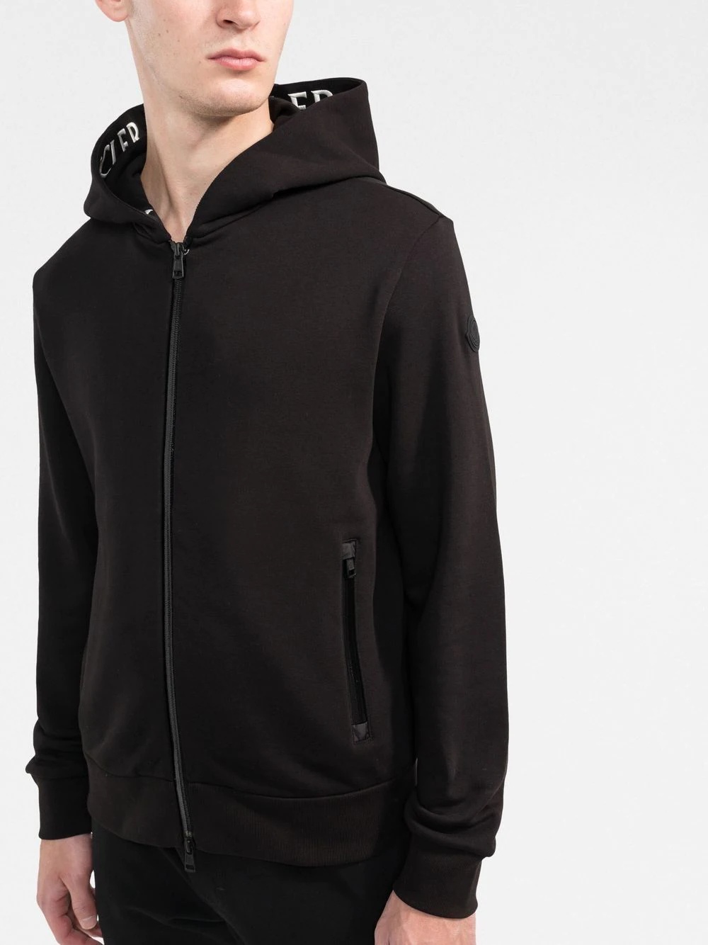 zip-up cotton hoodie - 3