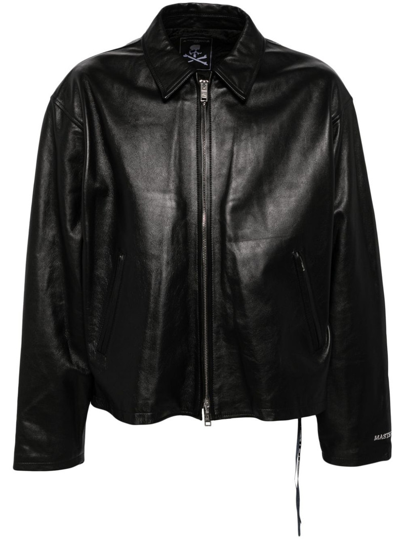 full-zip leather jacket 1