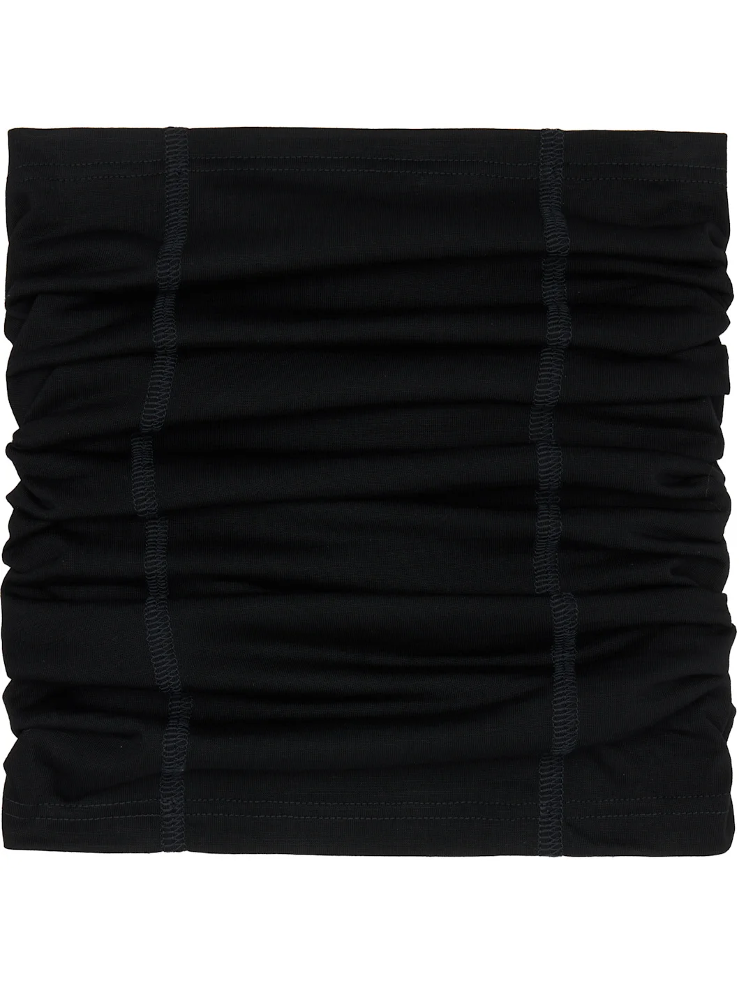 Black Cache-Cou Jersey Wool Neck Warmer - 1