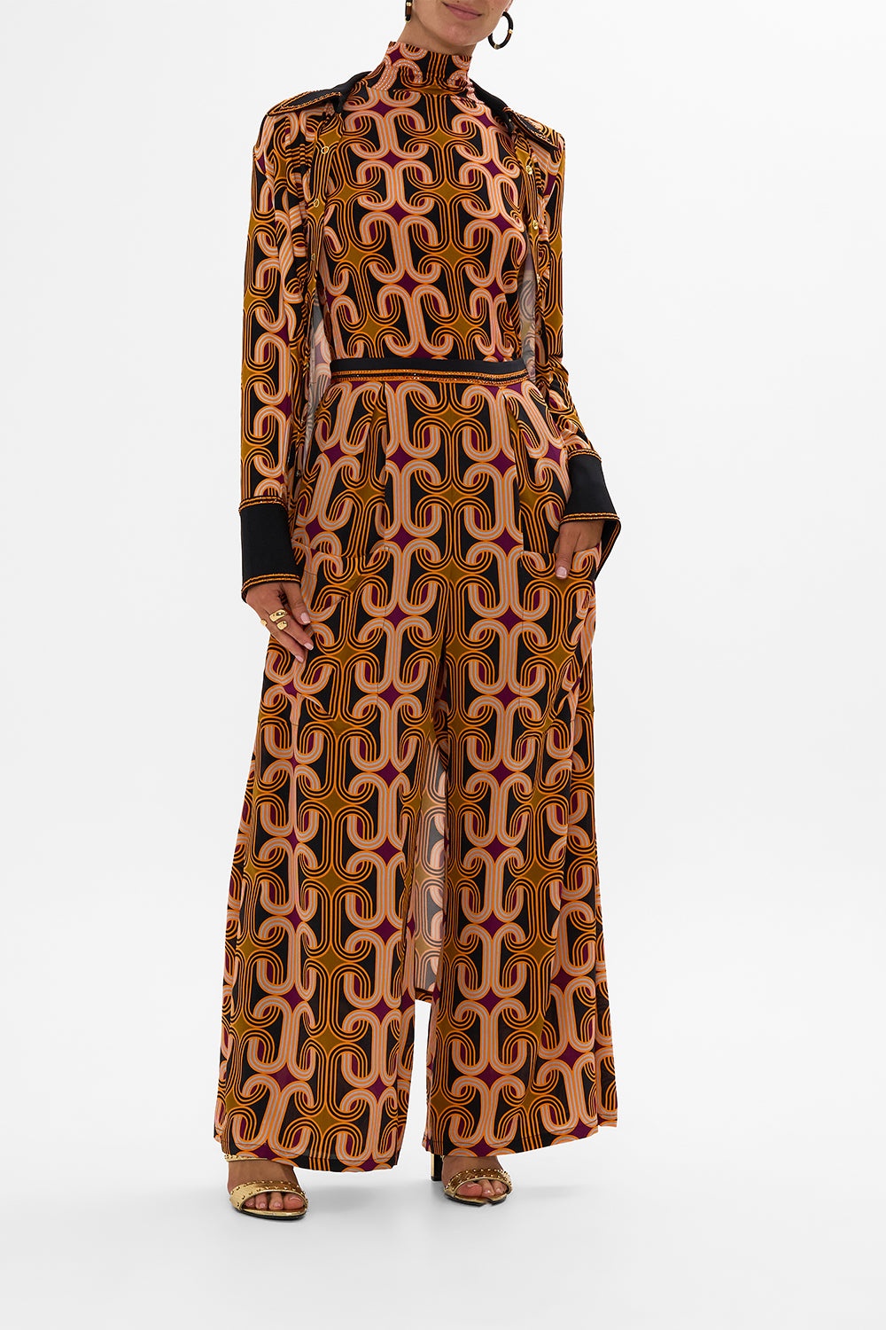 WIDE LEG TROUSER WITH FRONT POCKETS - 8