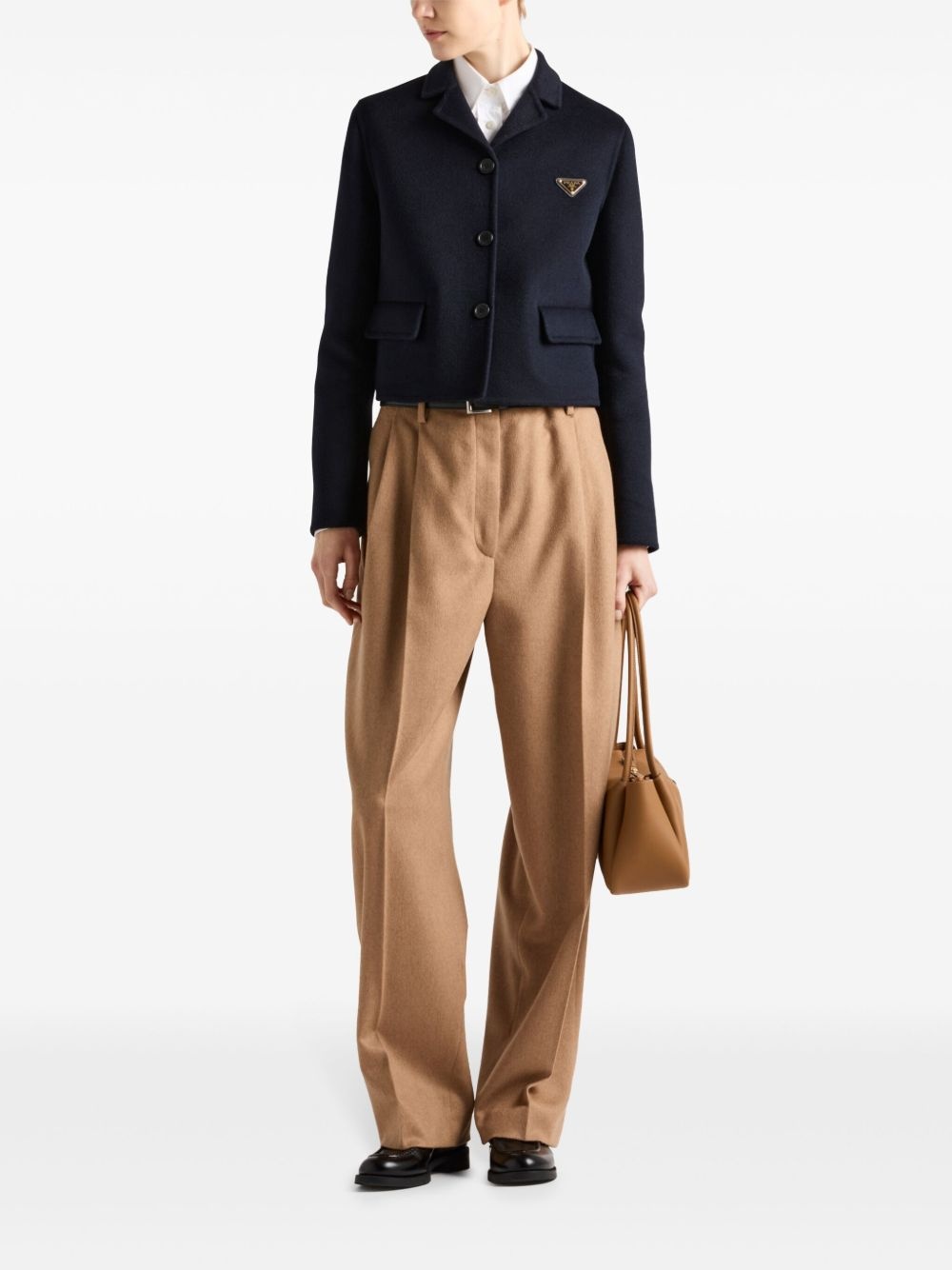 embroidered single-breasted jacket - 2