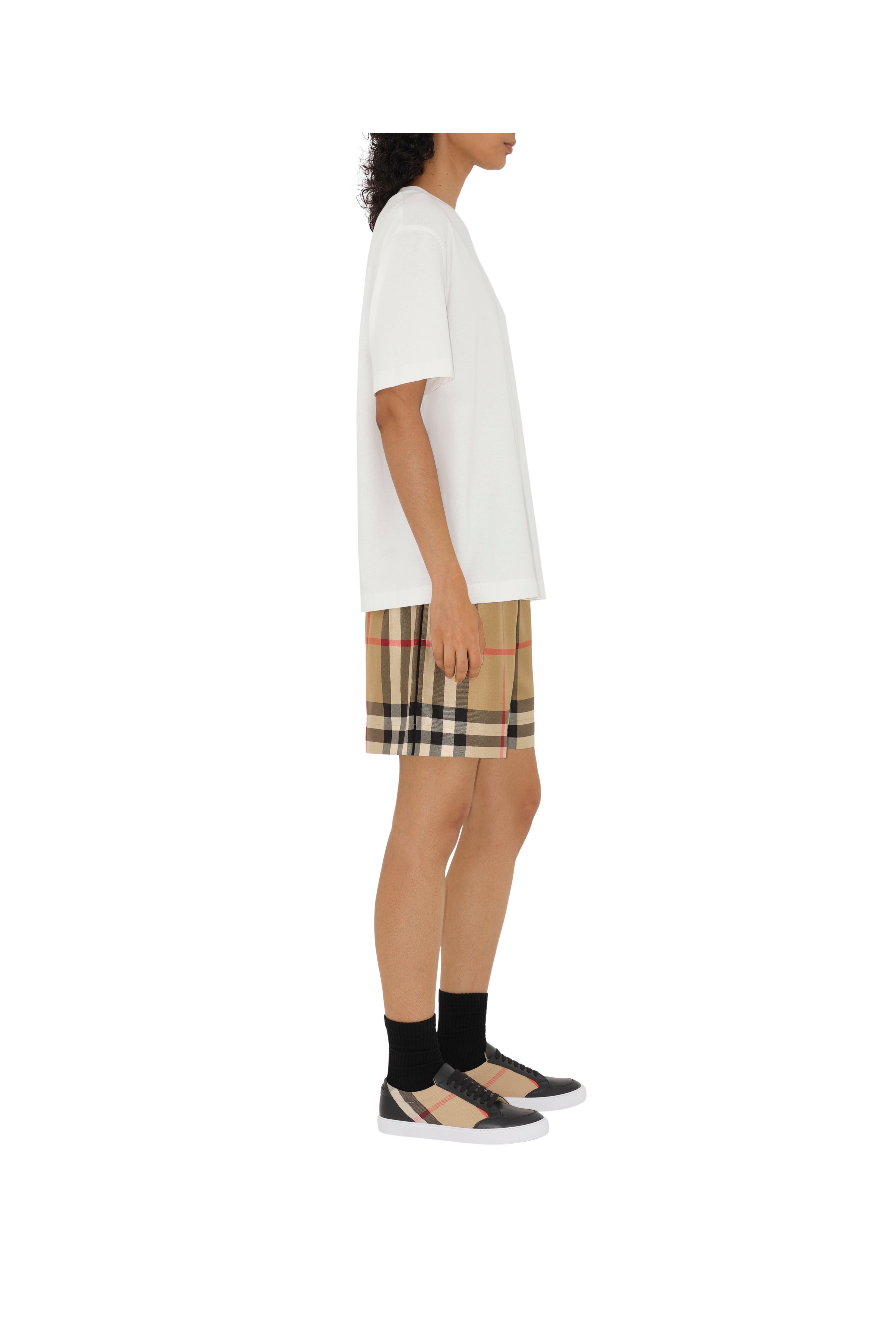 burberry House Check and Leather Sneakers in Black at Nordstrom - 2