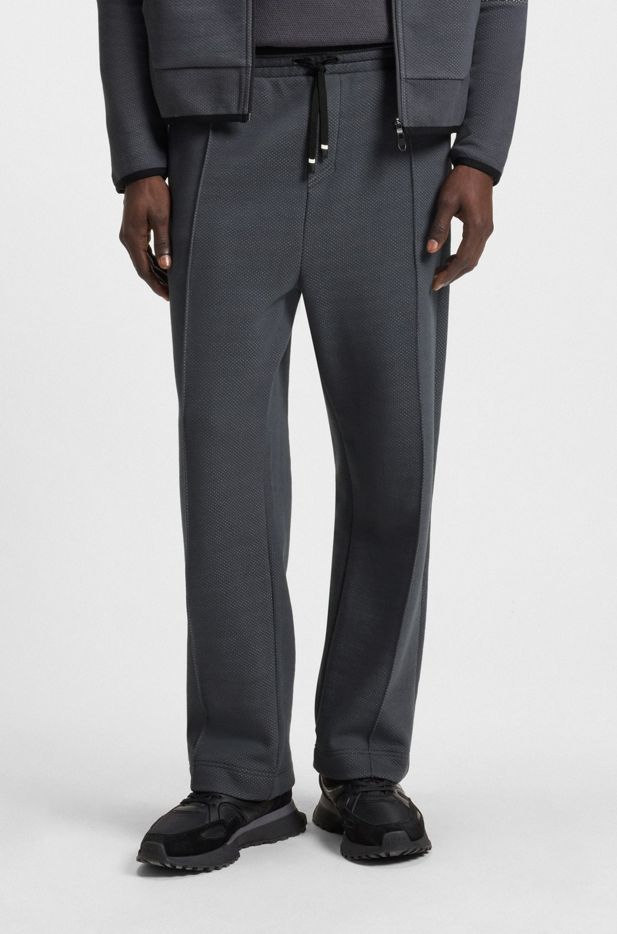 RELAXED-FIT TRACKSUIT BOTTOMS IN QUILTED JACQUARD - 2