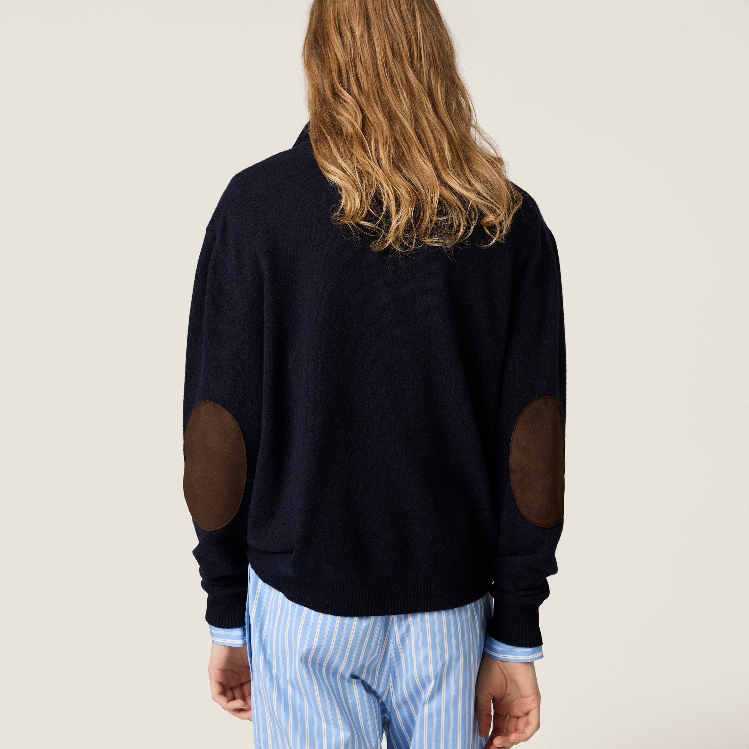 Cashmere and leather zipper sweater - 3