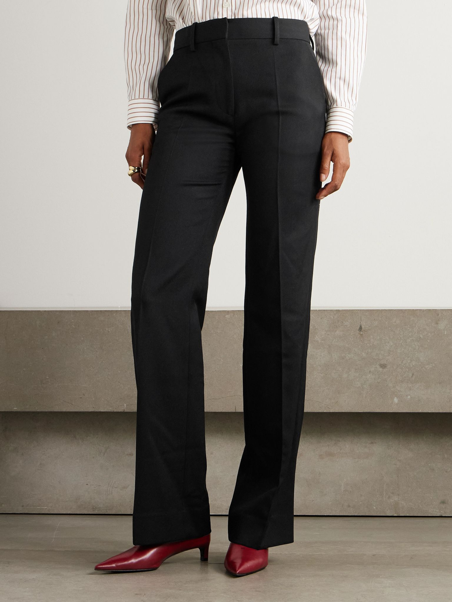Grain de poudre straight-leg pants Black - 3