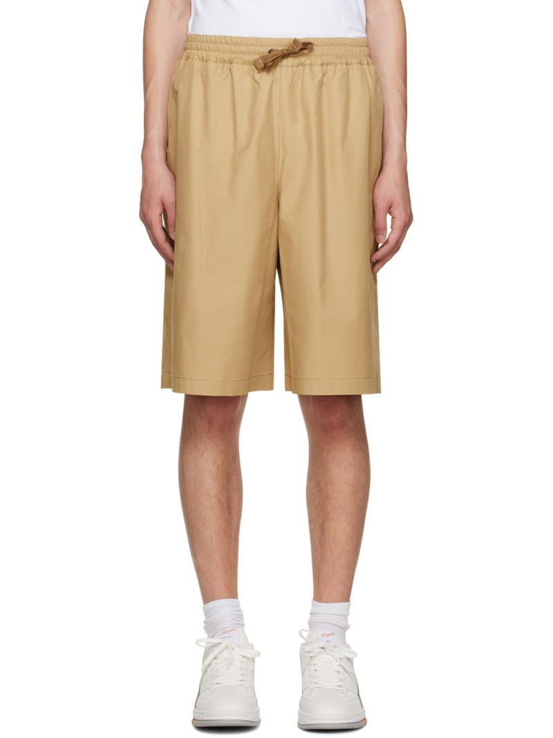 Beige Drawstring Shorts 1