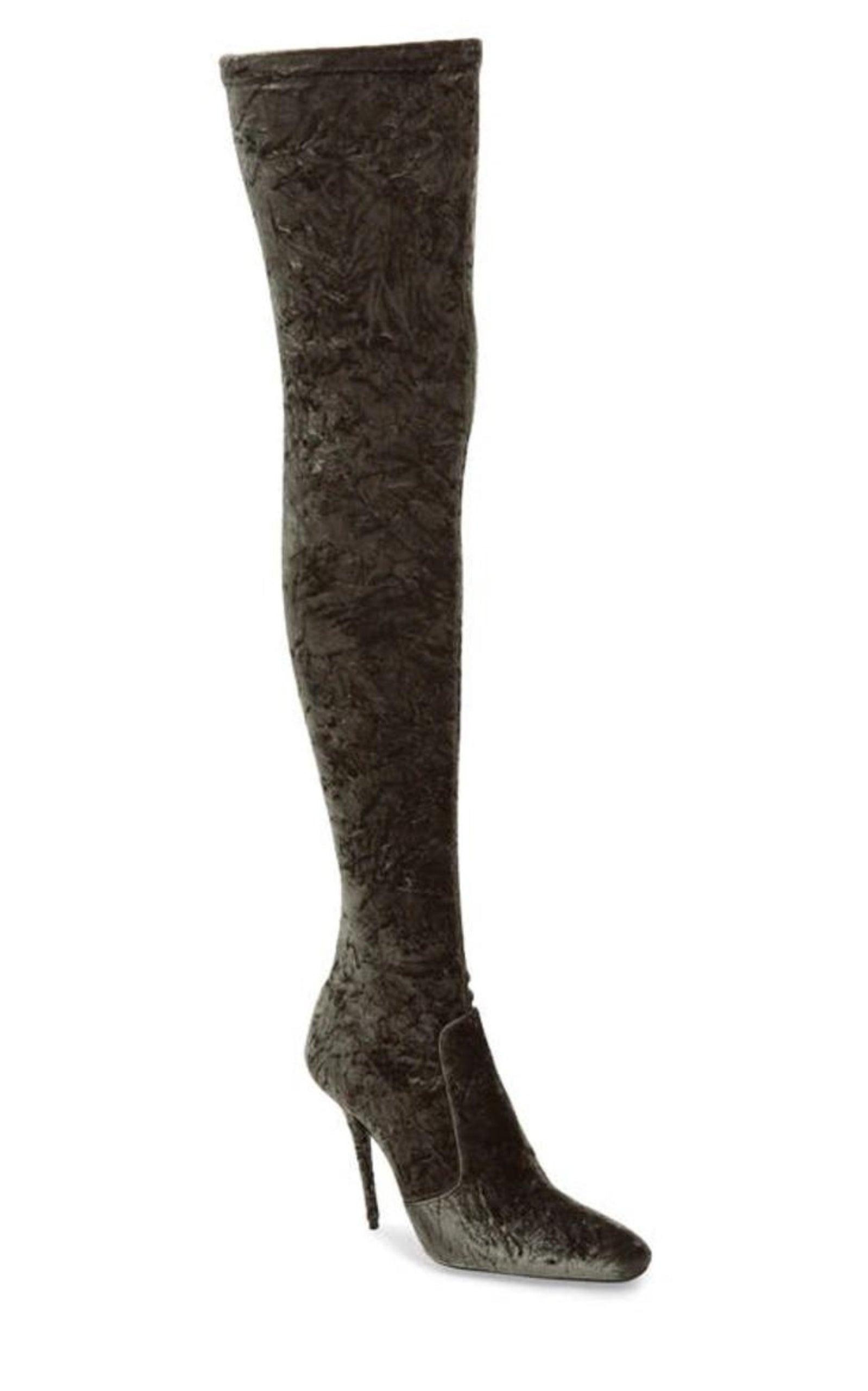 Ella Velvet Over-the-knee Boots - 5
