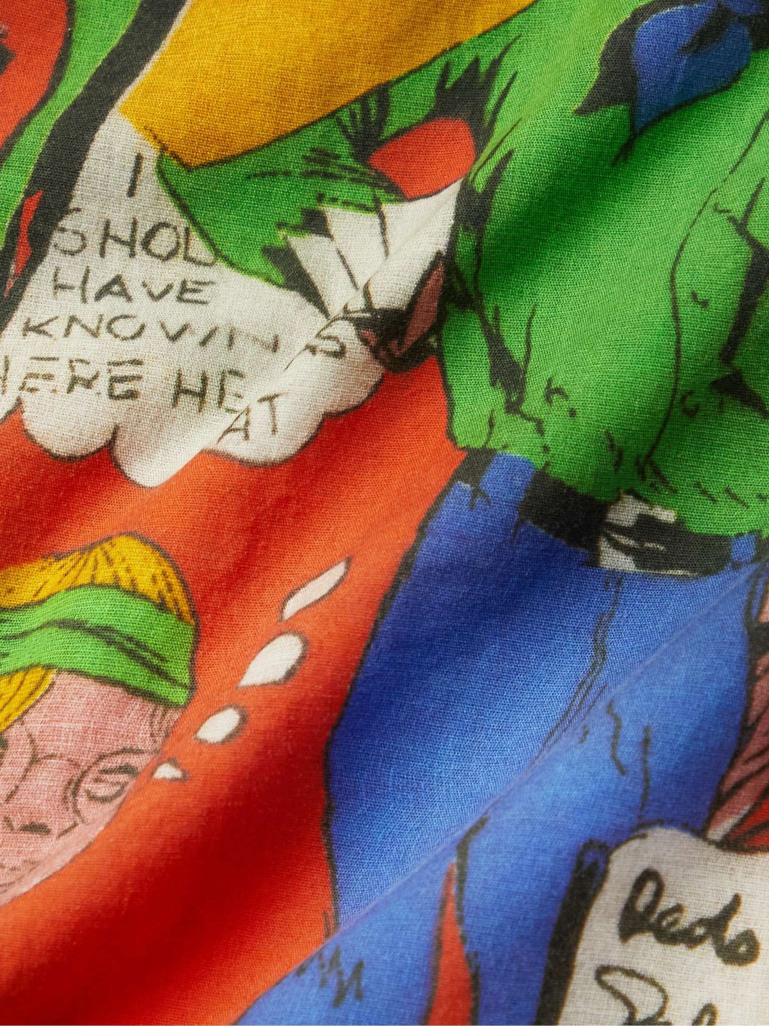 Cutaway-Collar Printed Cotton Shirt - 3