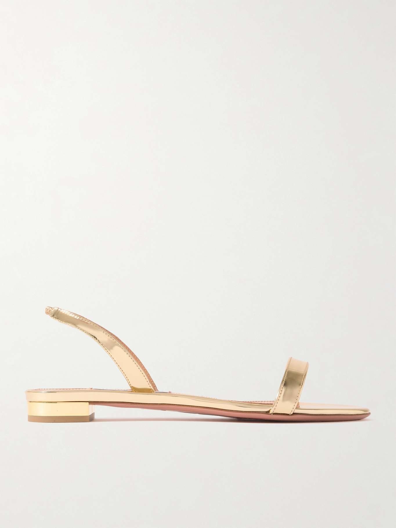 So Nude mirrored-leather slingback sandals - 1