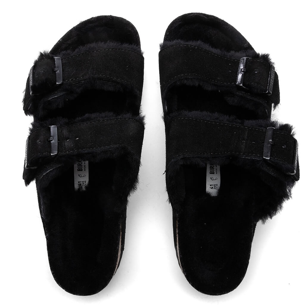 BIRKENSTOCK WIDE ARIZONA SHEARLING - BLACK - 2