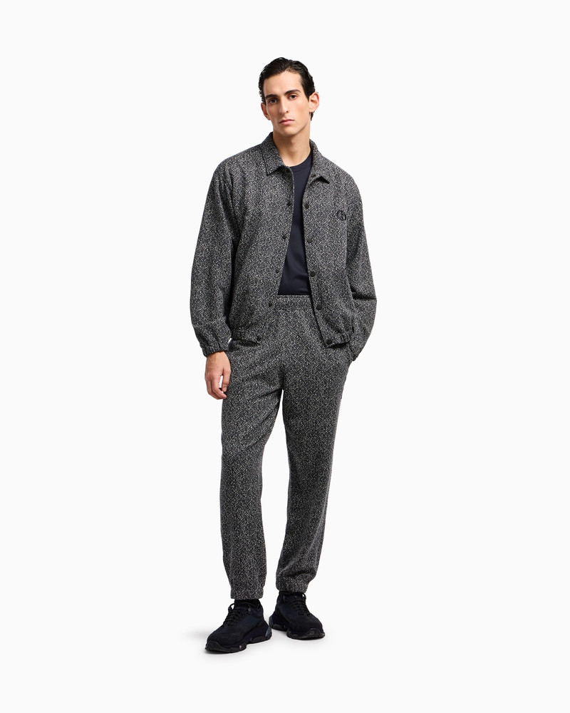 DENIM COLLECTION COTTON-JERSEY FLEECE AND CASHMERE BLOUSON 2