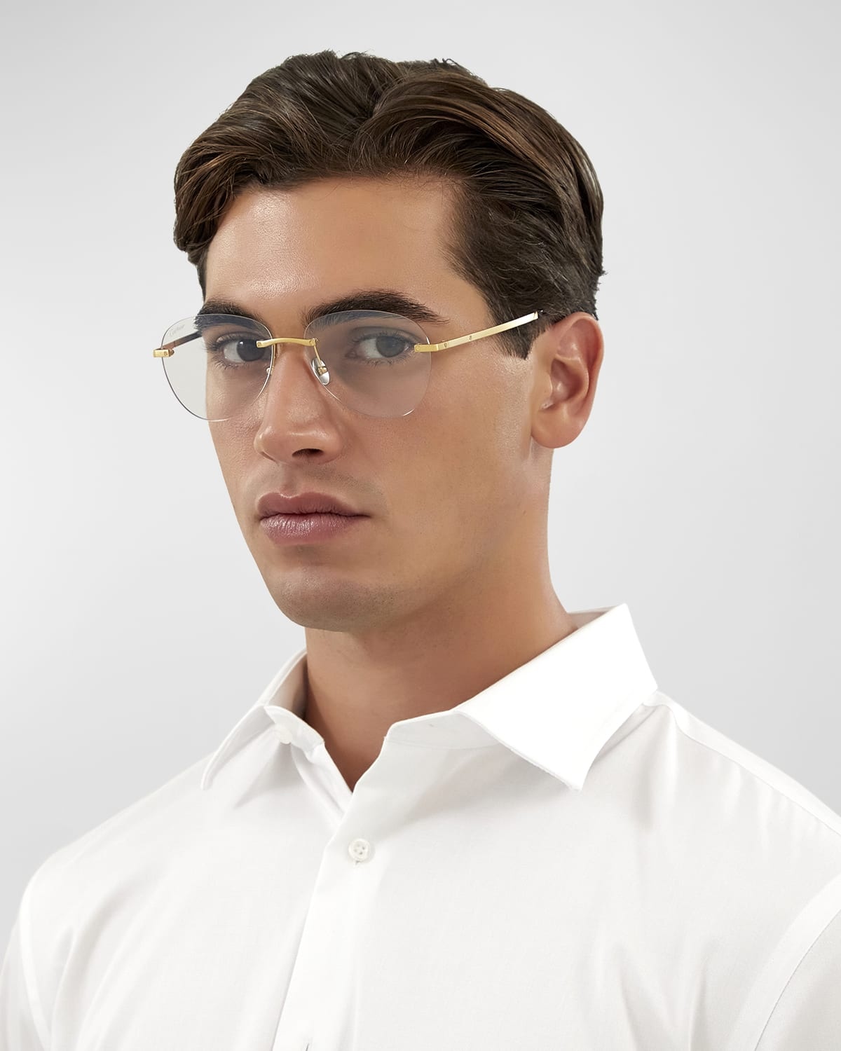Men's Round Titanium Sunglasses - 2