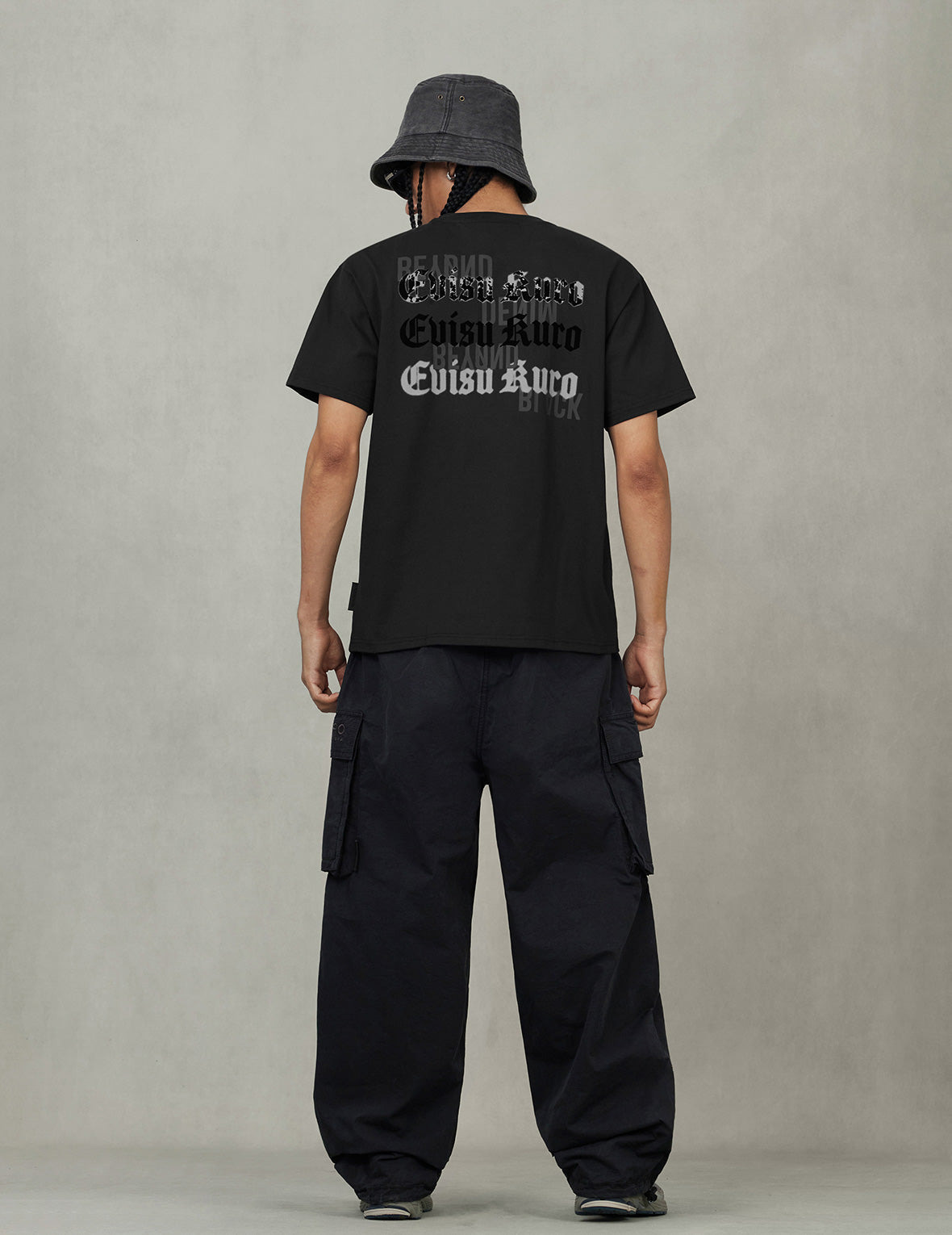 EVISUKURO Flocking and Plastisol Print Regular Fit T-shirt - 6